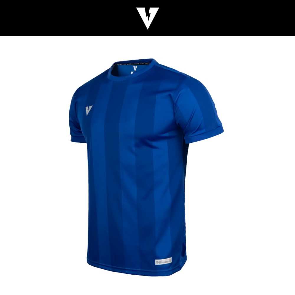 VOLT เสื้อยืด กีฬา เทรนนิ่ง สีน้ำเงิน ACCE 004 TRAINING SHIRTS STRIPES 2023 BLUE