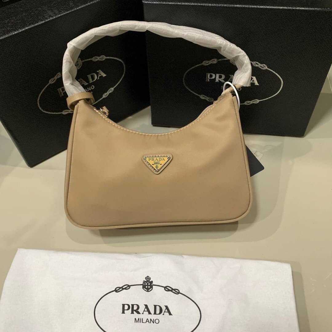 PRADA HOBO MINI TESSUTO NYLON BAG กระเป๋าถือ สะพายไหล่ แบรนด์ปราด้า