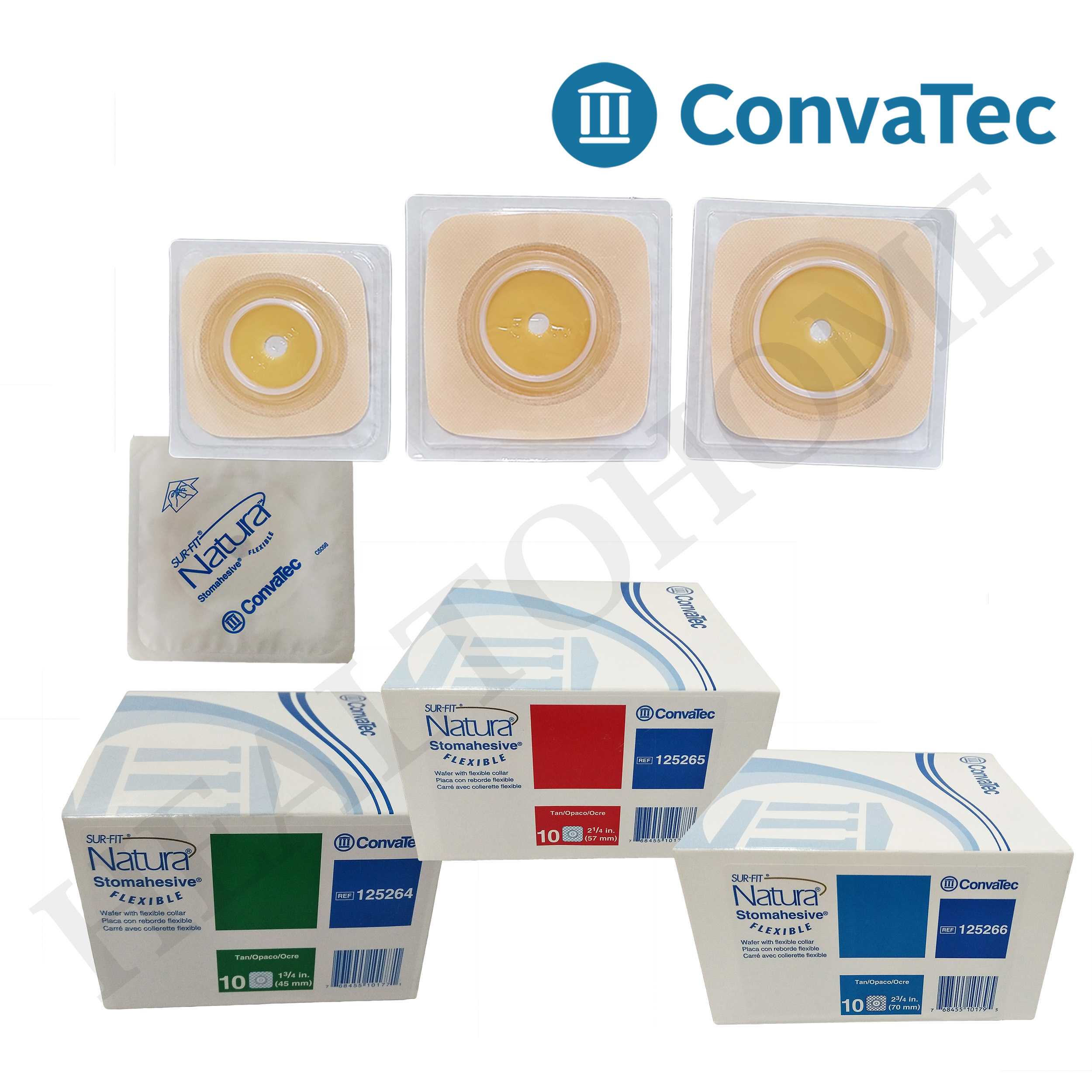 Convatec Sur-Fit Natura Flexible แป้นสำหรับติดถุงหน้าท้อง แบบยืดหยุ่น (เฉพาะแป้น ไม่รวมถุง)