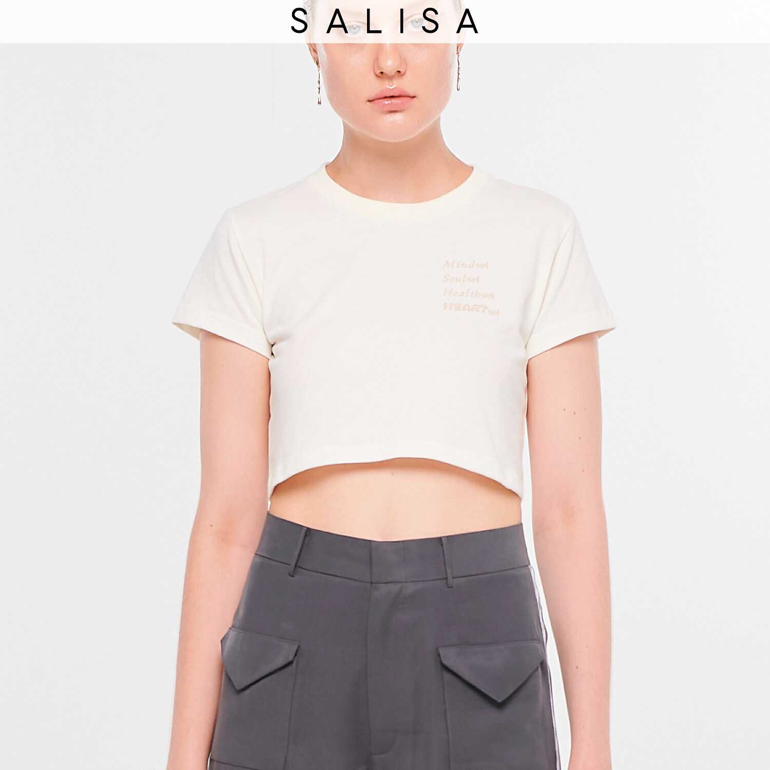 EiE T-SHIRT Mindset Cropped Ivory