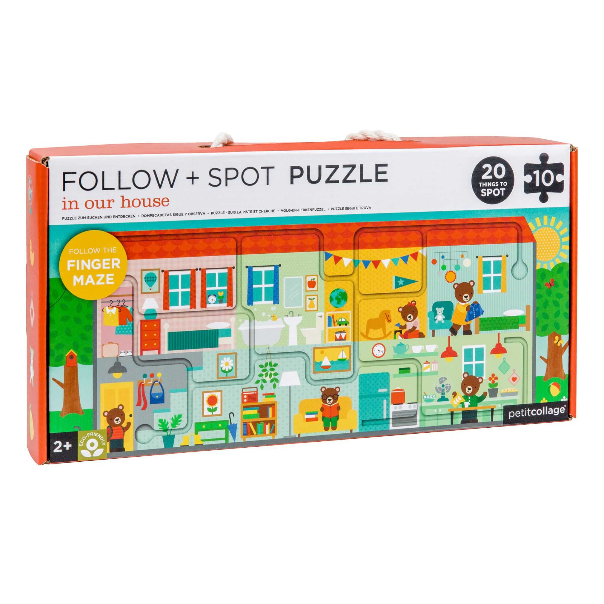 In Our House Follow + Spot Puzzle  จิ๊กซอว์สำหรับเด็ก ชิ้นใหญ่ 10 ชิ้น  ค้นหาปริศนาในบ้านของเรา