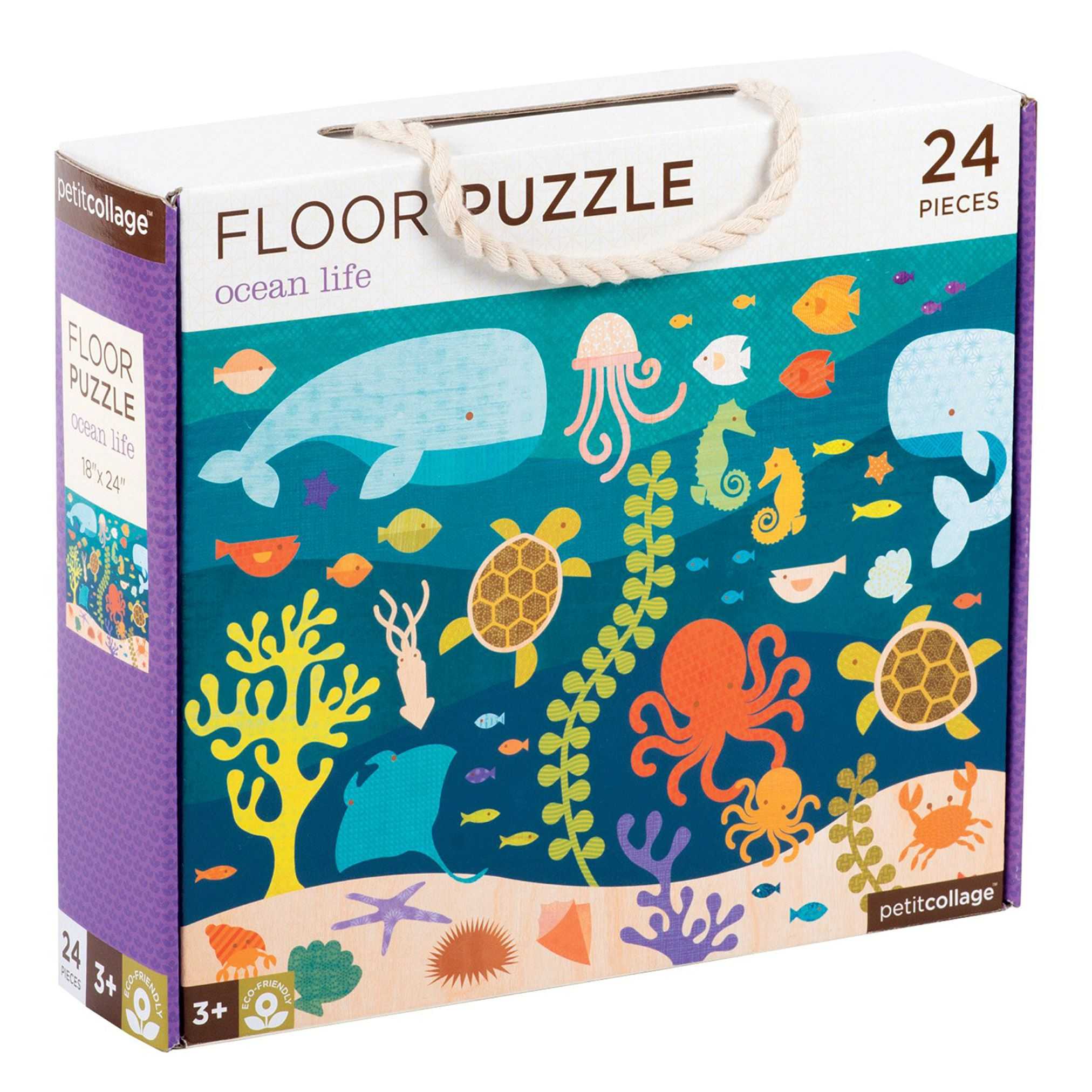 Ocean Life Floor Puzzle   จิ๊กซอว์ 24 ชิ้นใหญ่ ลายสัตว์โลกใต้มหาสมุทร