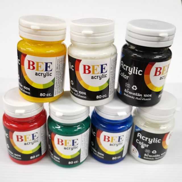BEE สีอะคริลิค 80 cc./Acrylic color 80 cc