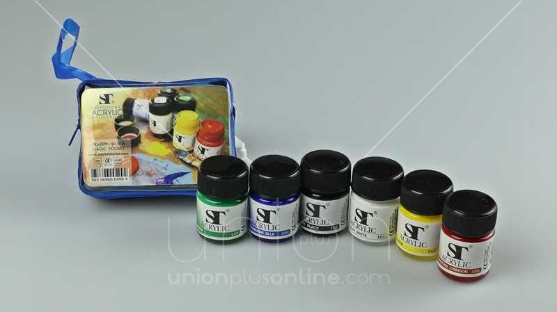 ST สีอะคริลิก กระเป๋า 6 สี /Acrylic color