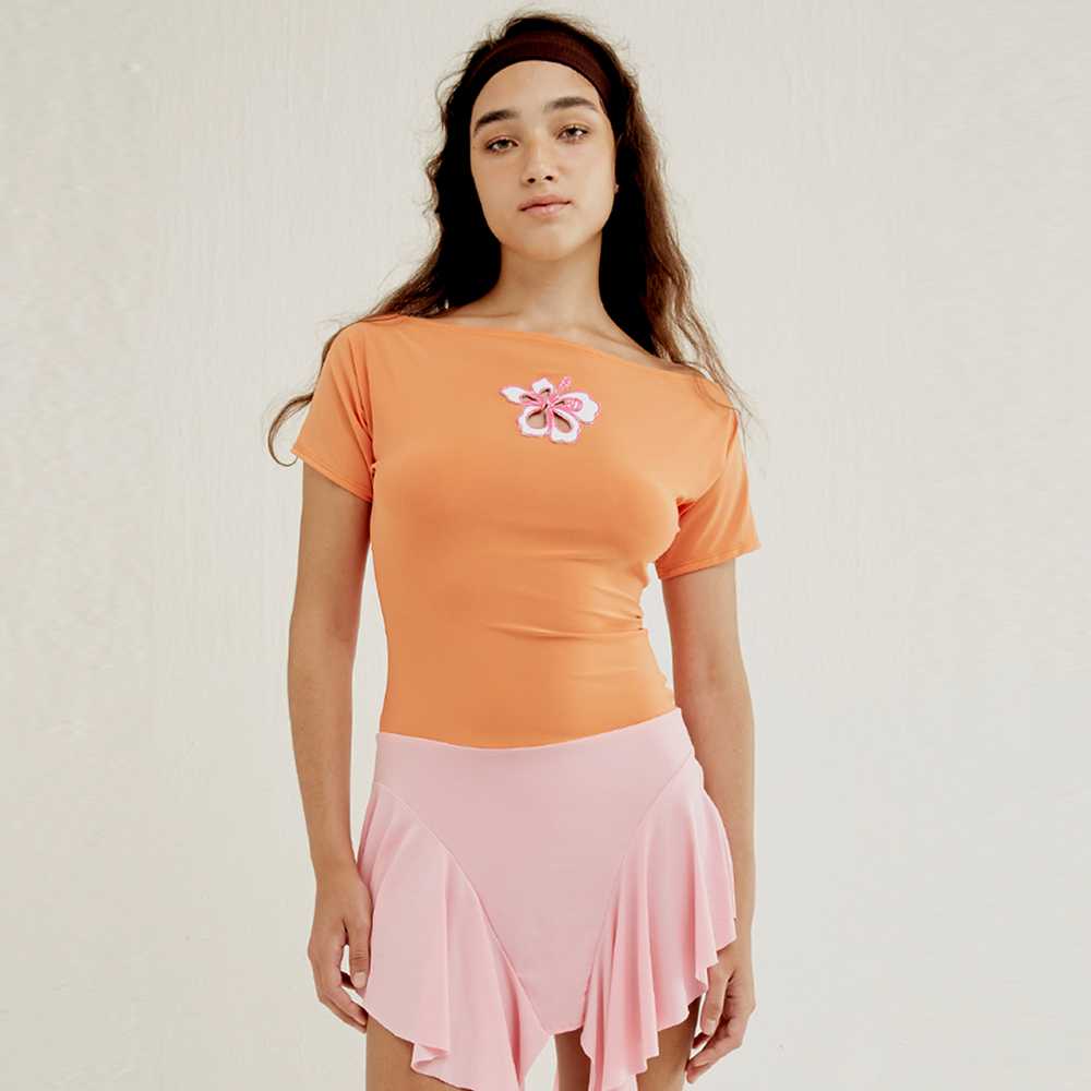 BLACKDOG BKK-SS2307-hula short dress-เดรสสั้นเปิดไหล่ กระโปรงระบาย