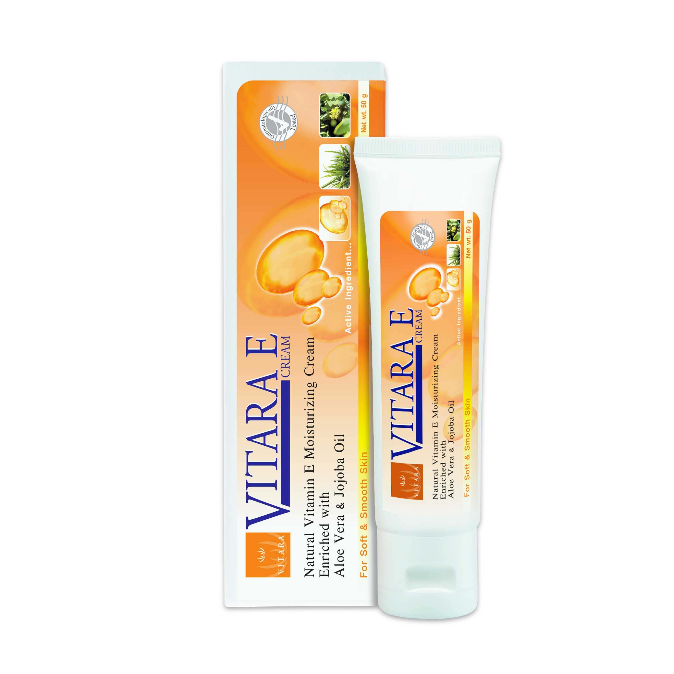 VITARA-E CREAM 50G ใหญ่ (VITAMIN E) ไวทาร่า อี ครีม วิตามินอีเข้มข้น A
