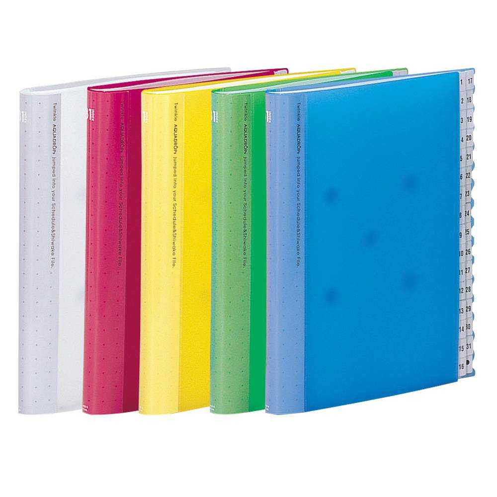 LIHIT Aqua Drops Schedule File 31 Divisions A4 (แฟ้มปฏิทิน) A-4402