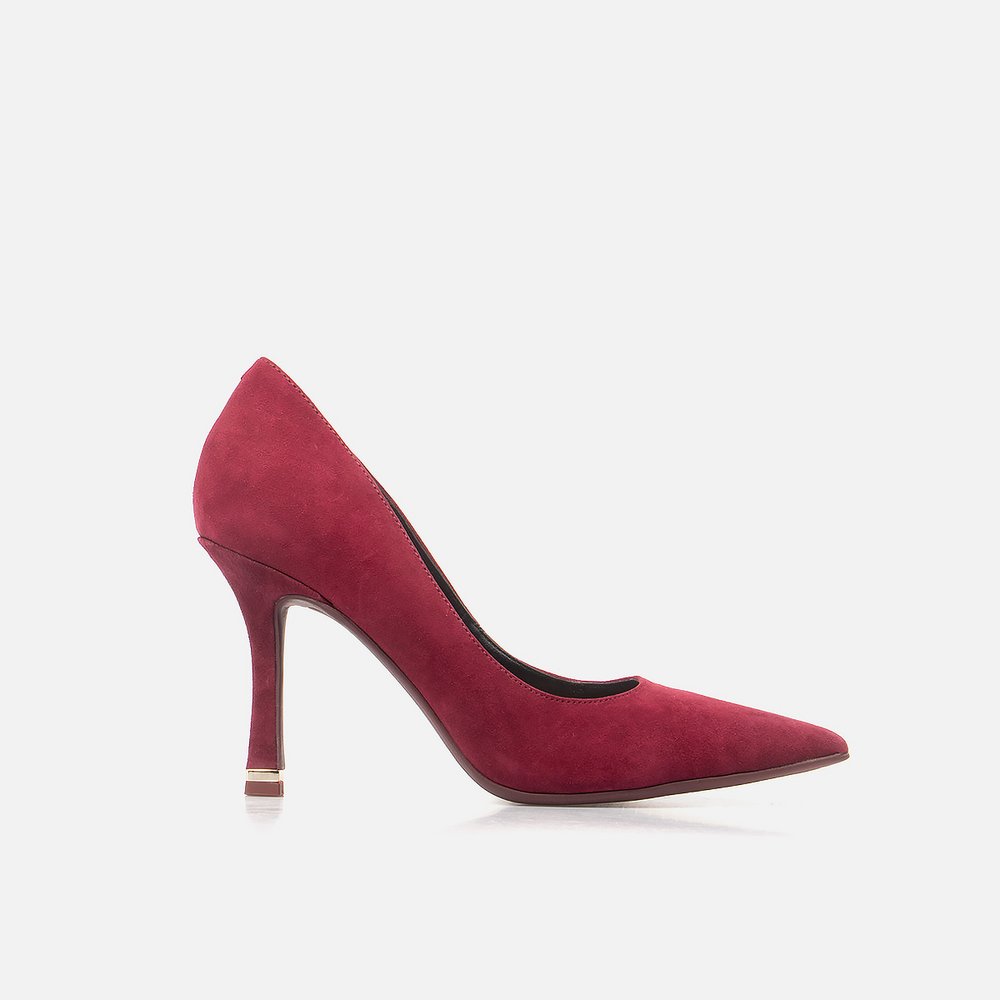 KENNETH COLE รองเท้าส้นสูงผู้หญิง รุ่น ROMI PUMP สีแดงไวน์ ( HEL - KL22ROP03-644 )