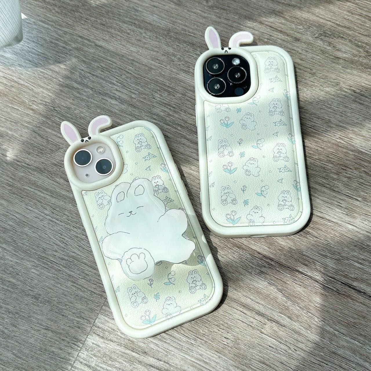 สอบถามก่อนกดสั่ง เคสกระต่าย ครีม เคสสีเหลือง ไอริง griptok holder ขอบนิ่มหลังแข็ง เคสไอโฟน เคสiphone