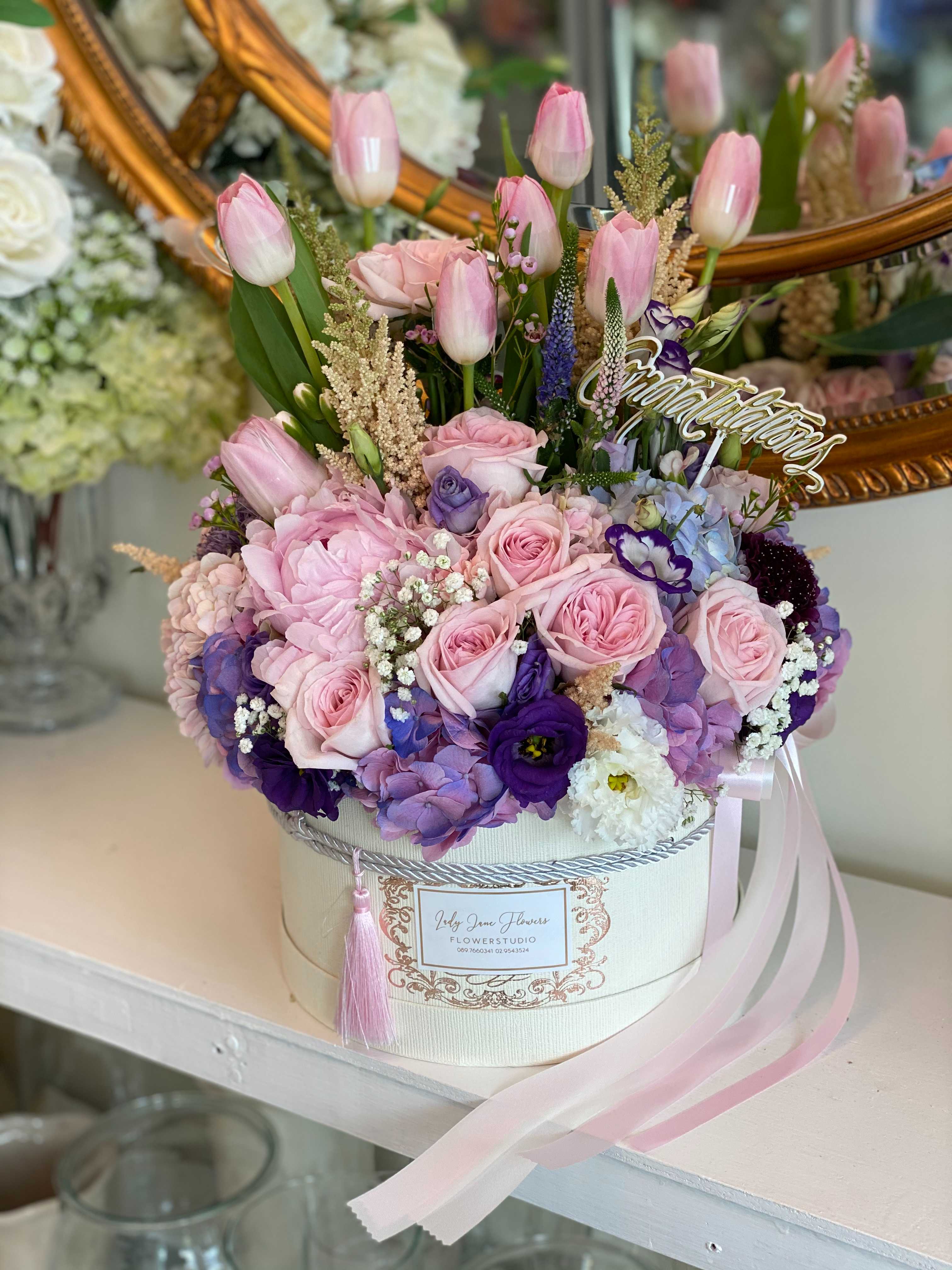 bucket flowers