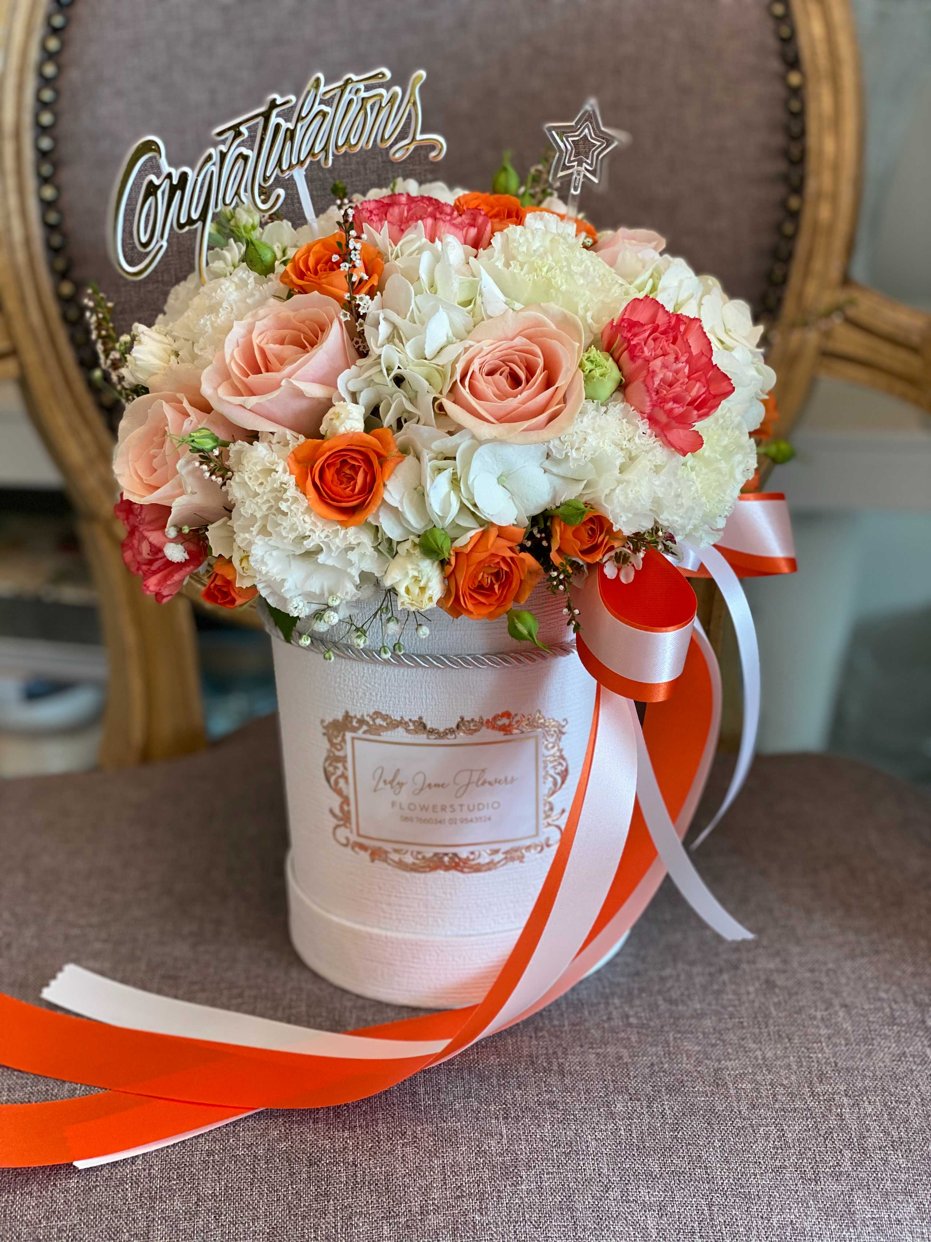 bucket flowers