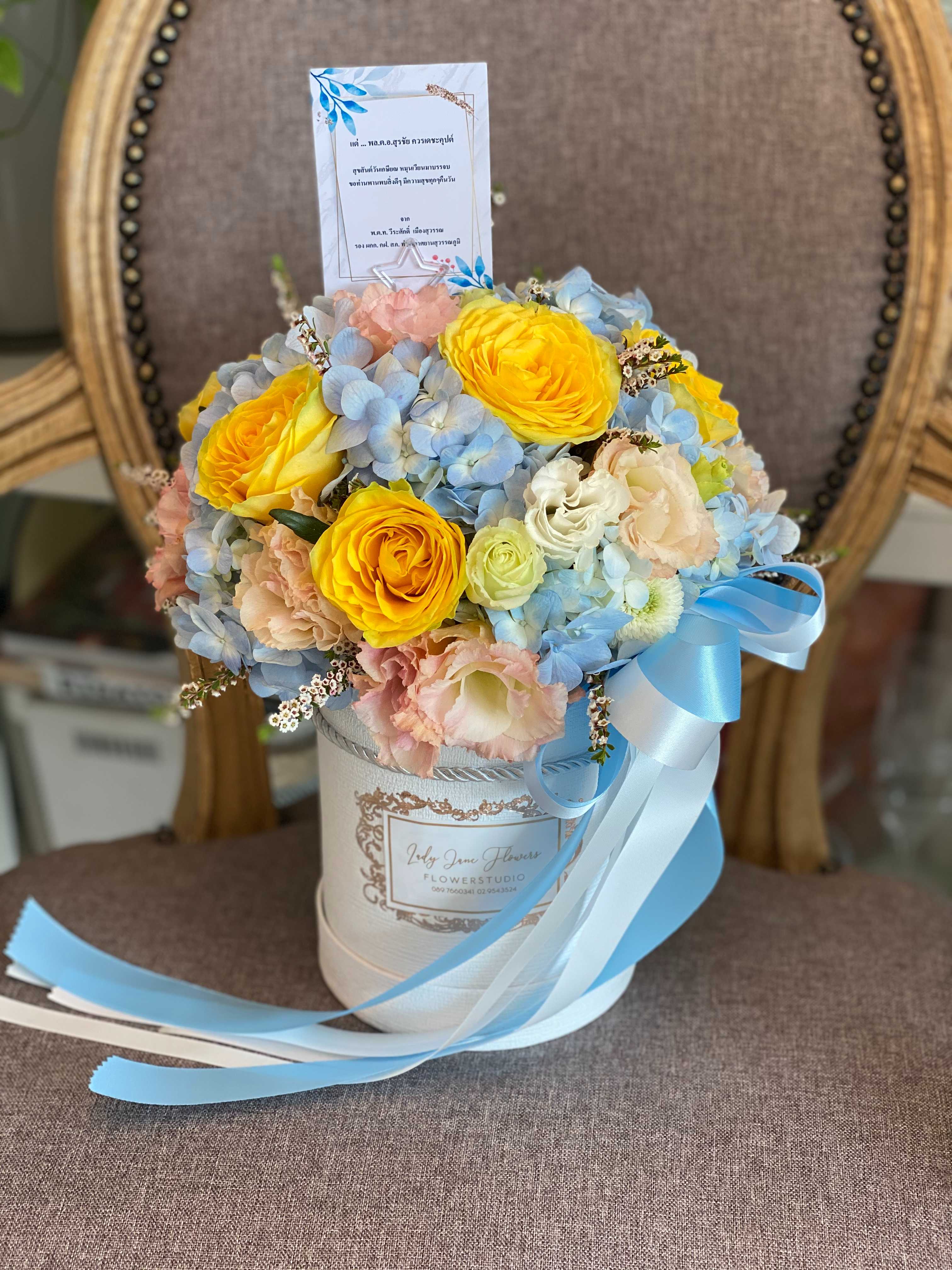 bucket flowers