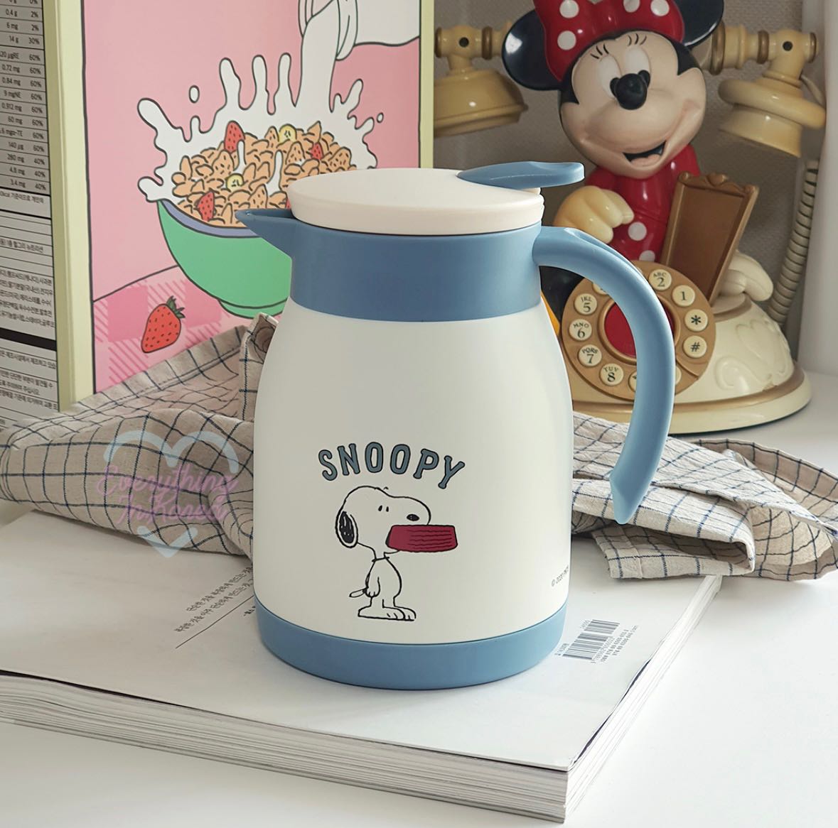 (พรีออเดอร์) Snoopy Stainless Steel kettle Teapot  เก็บความอุ่นได้ถึง10ชม.