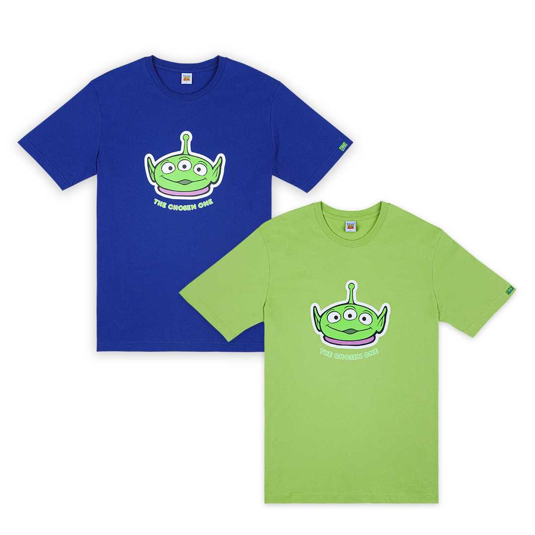 Disney Toy Story Green Man Men T-Shirt -เสื้อยืดดิสนีย์ ทอย สตอรี่ เอเลี่ยน ผู้ชาย สินค้าลิขสิทธ์แท้