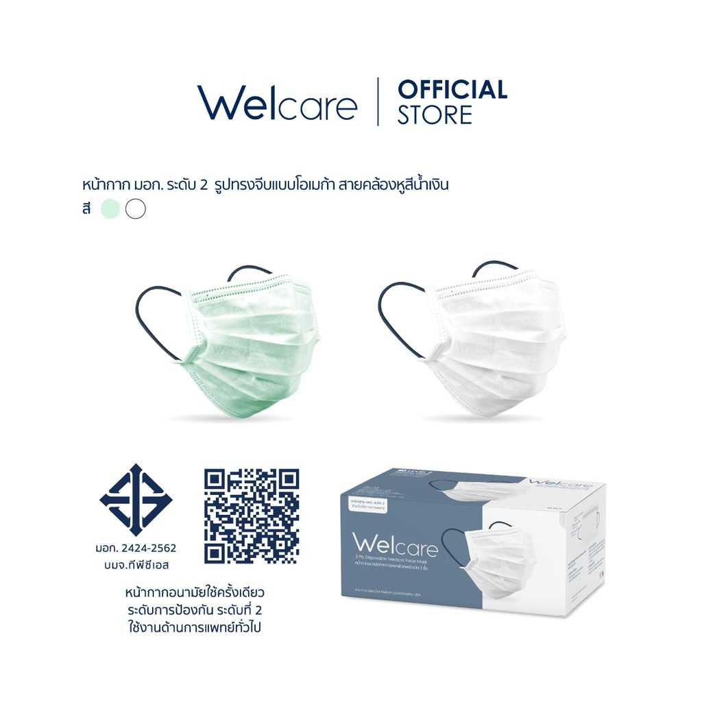 Welcare Mask Level 2 Medical Series หน้ากากอนามัยทางการแพทย์เวลแคร์ ระดับ 2