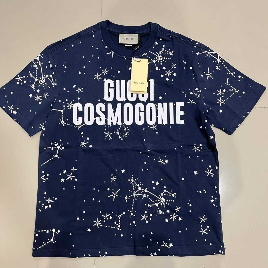 GUCCI COSMOGONIE COTTON JERSEY T-SHIRT เสื้อยืดคอกลมแขนสั้น แบรนด์กุชชี่