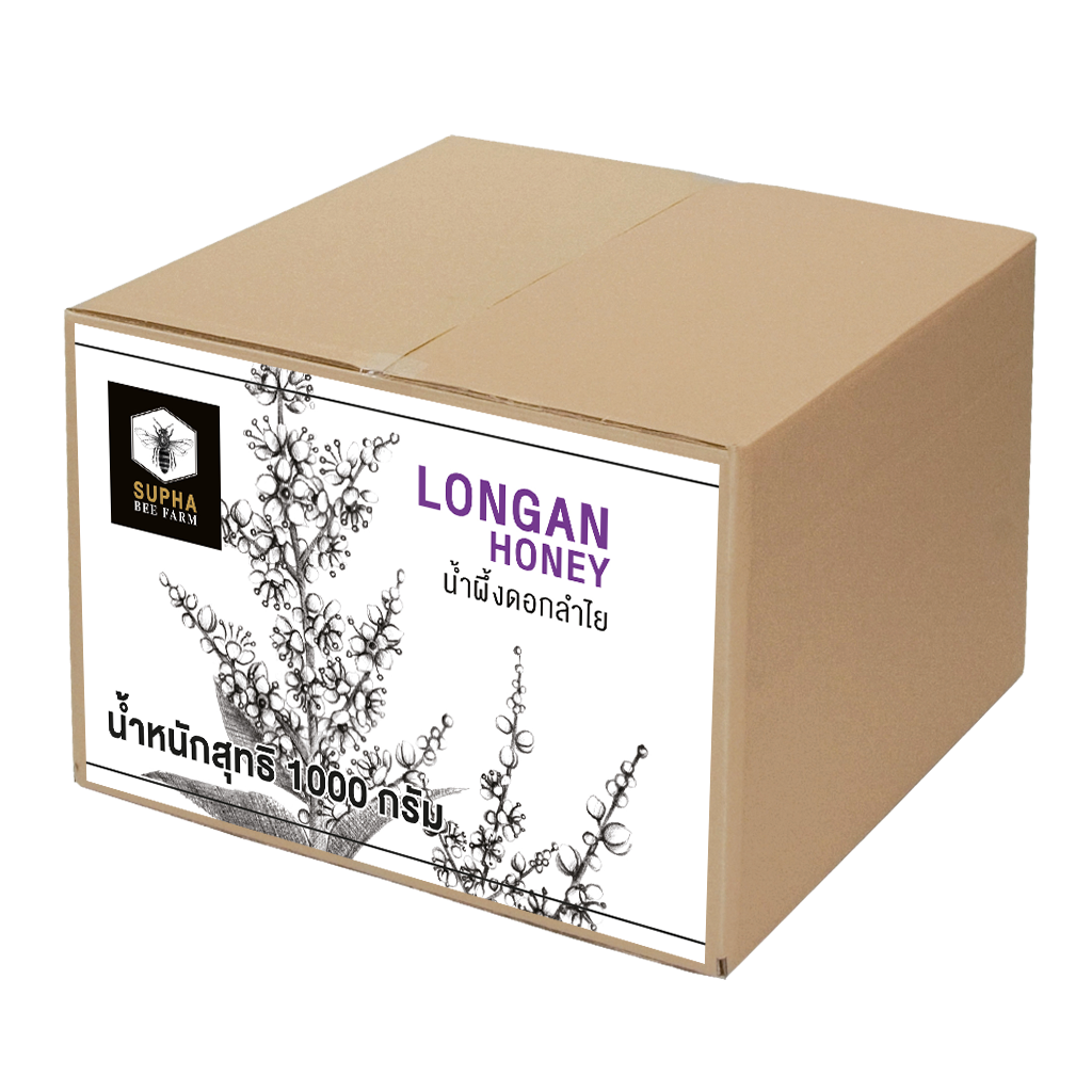 น้ำผึ้งดอกลำไย 1000 กรัม (ยกลัง) Longan Honey 1000g 12pcs