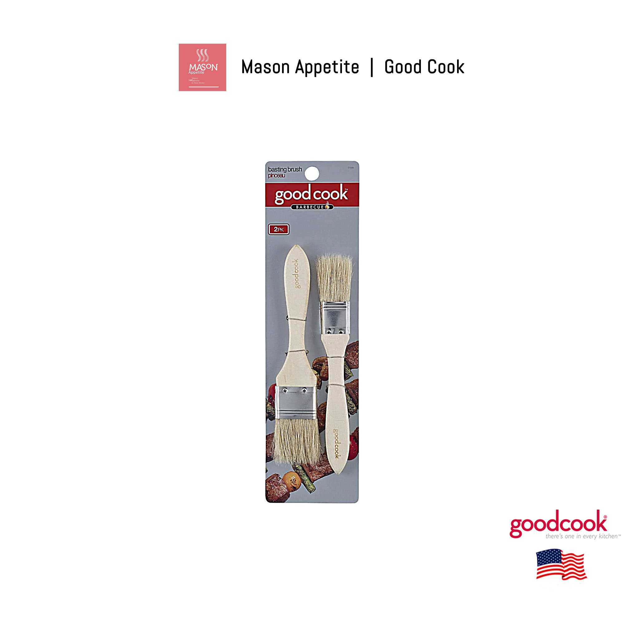 385245 GoodCook 2 Pack Pastry/Basting Brush แปรงทำขนมกู๊ดคุก แพค 2 ชิ้น