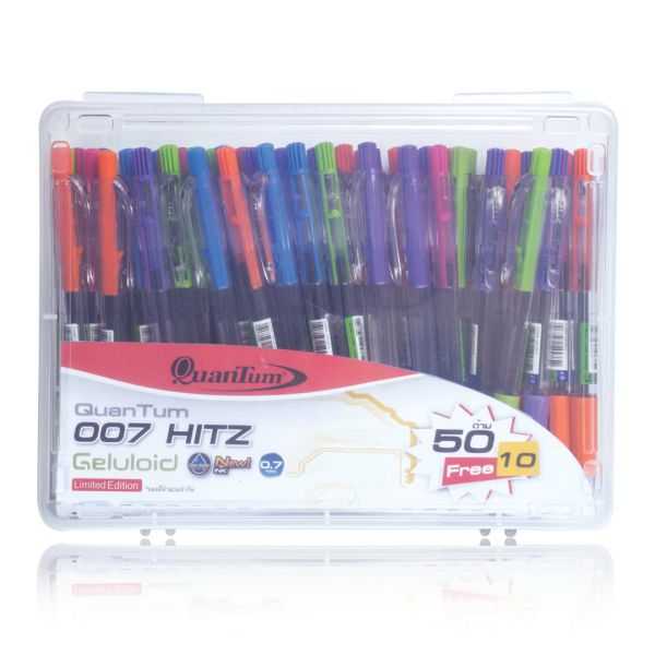 Quantum ปากกาเจลกด 0.7 GeloPlus 007 HITZ (60ด้าม) /Gel ballpoint pen