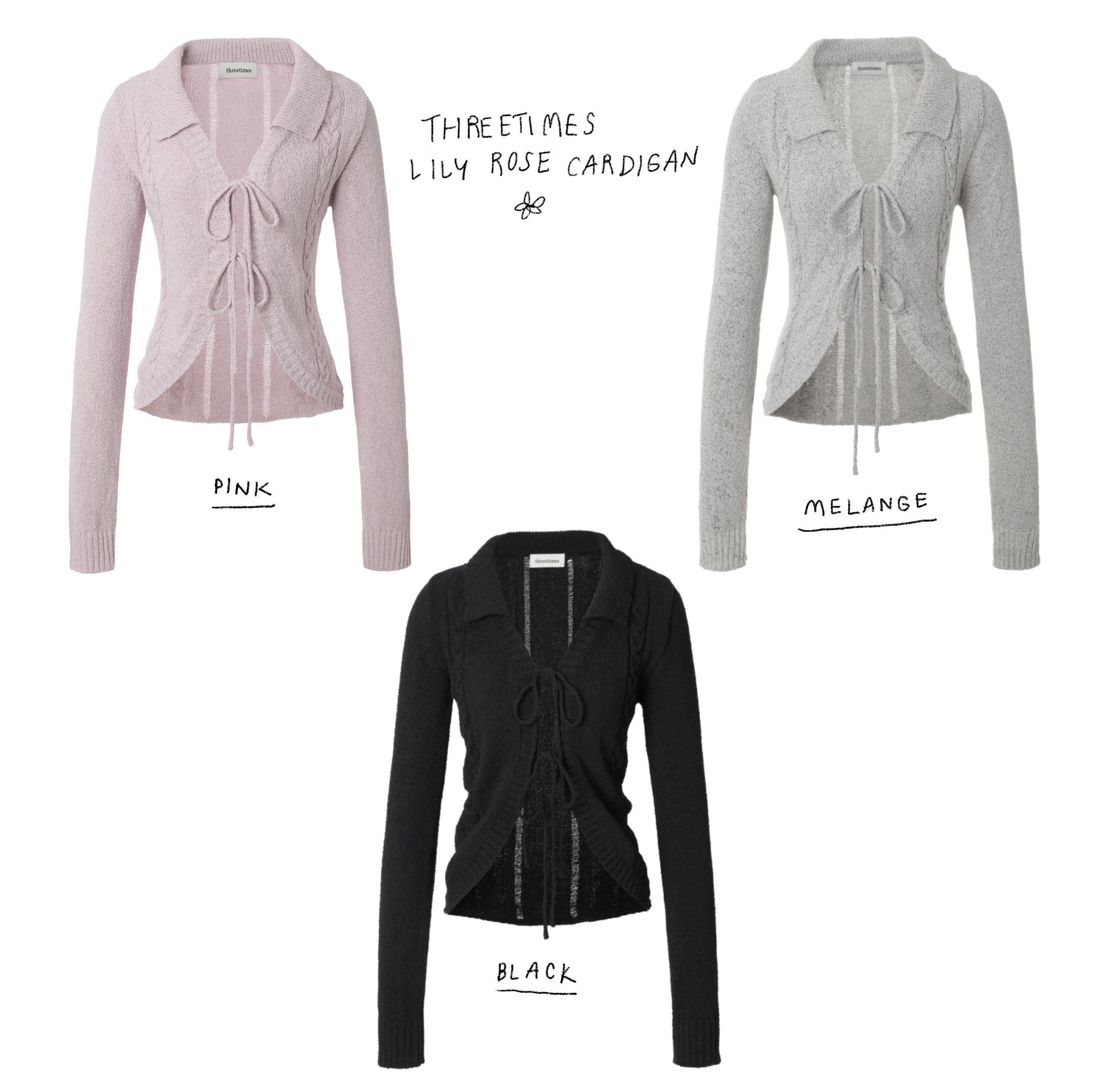 (PRE,รวมส่ง) Lily Rose Cardigan /THREETIMES 