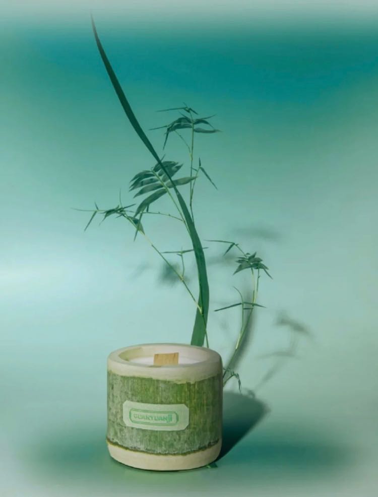 Guanyuanji Natural Bamboo Chinese Smokeless Aromatherapy Candle