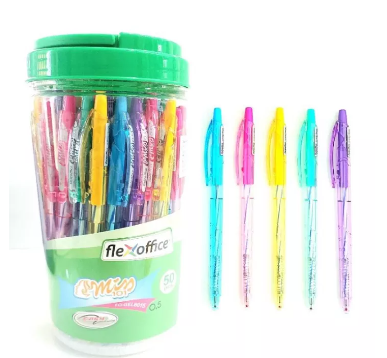 Flexoffice ปากกาลูกลื่นกด 0.5 FO-GELB015 /Ballpoint pen