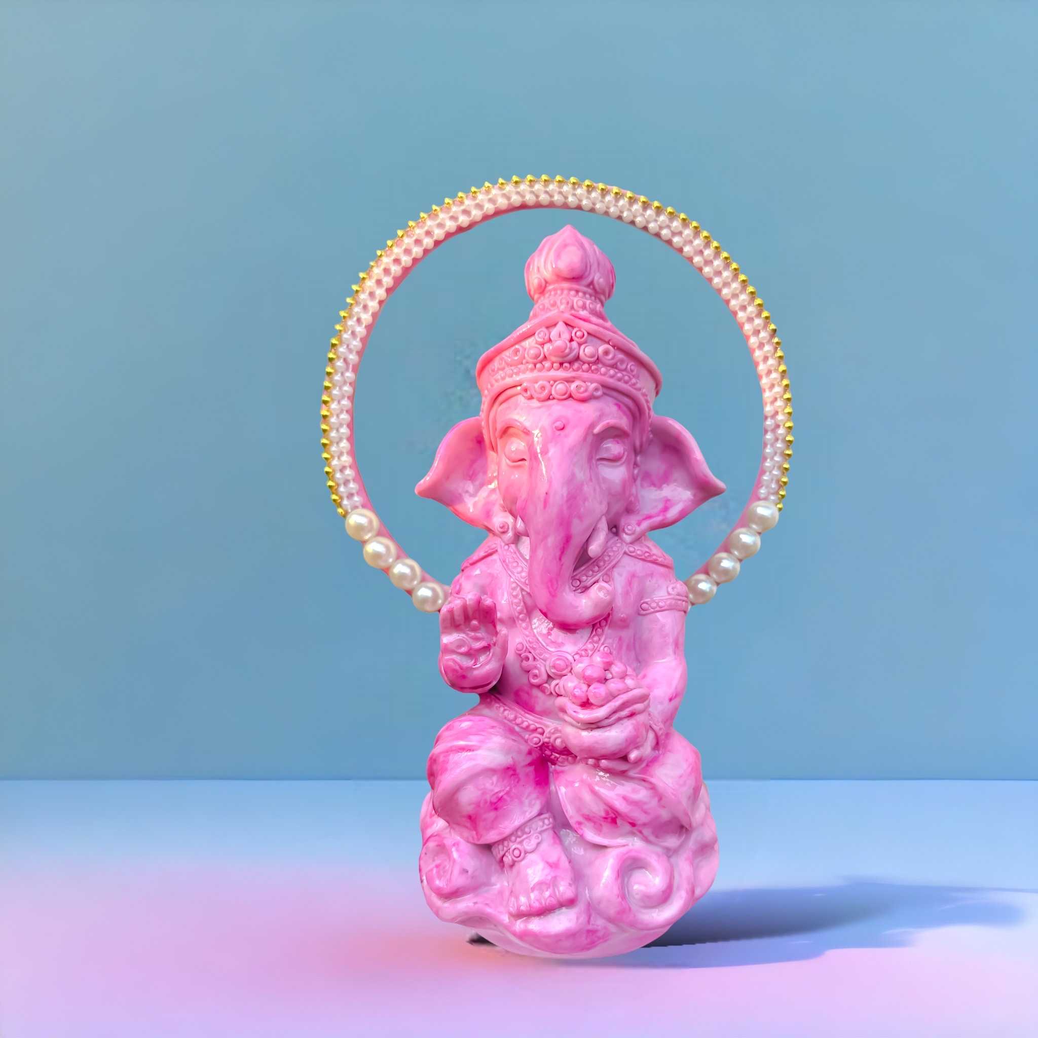 ปางประทานพร เสวยสุข(สีชมพูหินอ่อน)