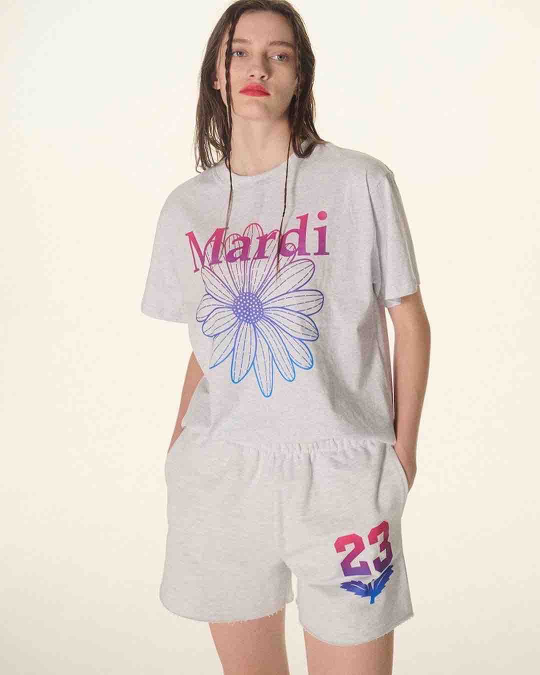 (พร้อมส่ง) Mardi mercredi t-shirts gradation heather purple