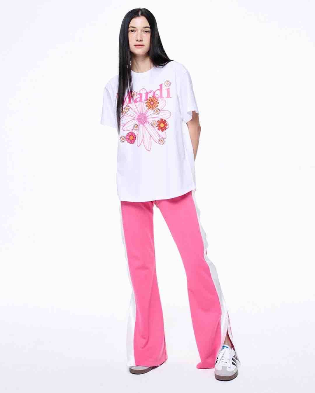 (พร้อมส่ง) Mardi mercredi t-shirts blossom white pink