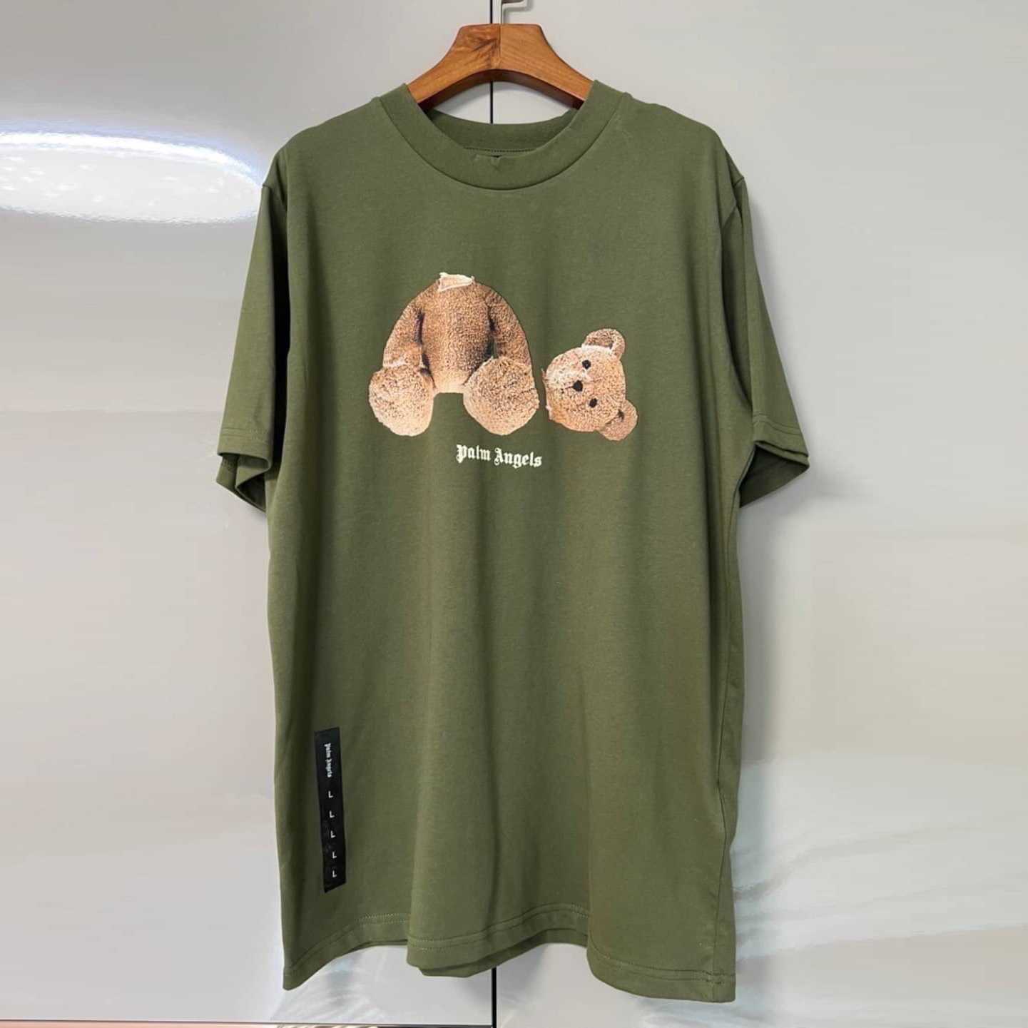 PALM ANGELS KILL THE BEAR OVERSIZED T-SHIRT เสื้อยืดคอกลมแขนสั้น ทรงโอเวอร์ไซส์ คอสูง ไหล่ตก