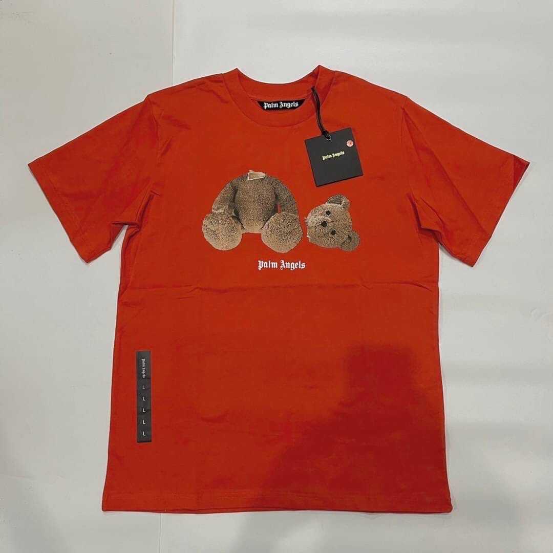PALM ANGELS KILL THE BEAR OVERSIZED T-SHIRT เสื้อยืดคอกลมแขนสั้น ทรงโอเวอร์ไซส์ คอสูง ไหล่ตก