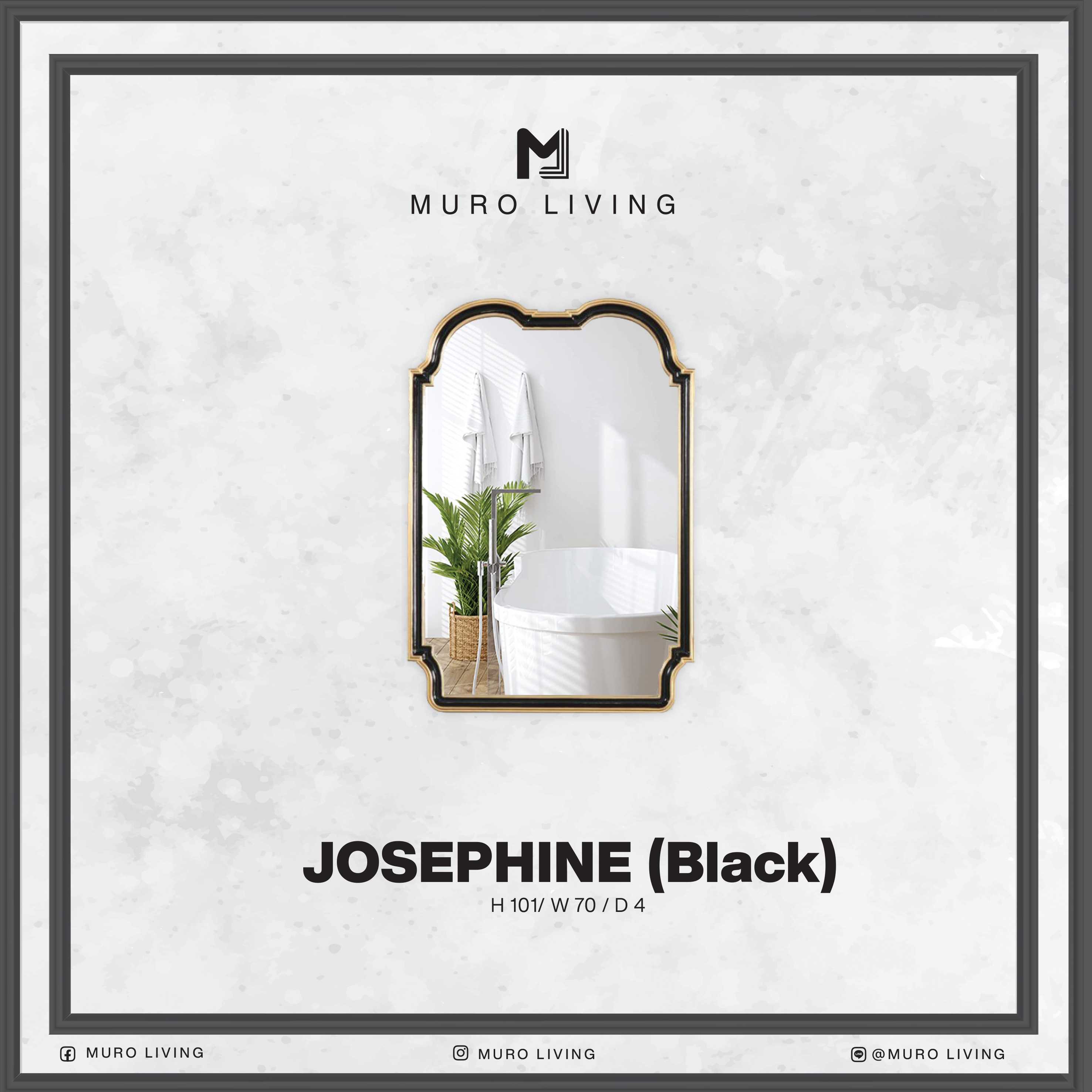 กระจกตกแต่งผนังดีไซน์ Muro Living รุ่น JOSEPHINE (White or Black)