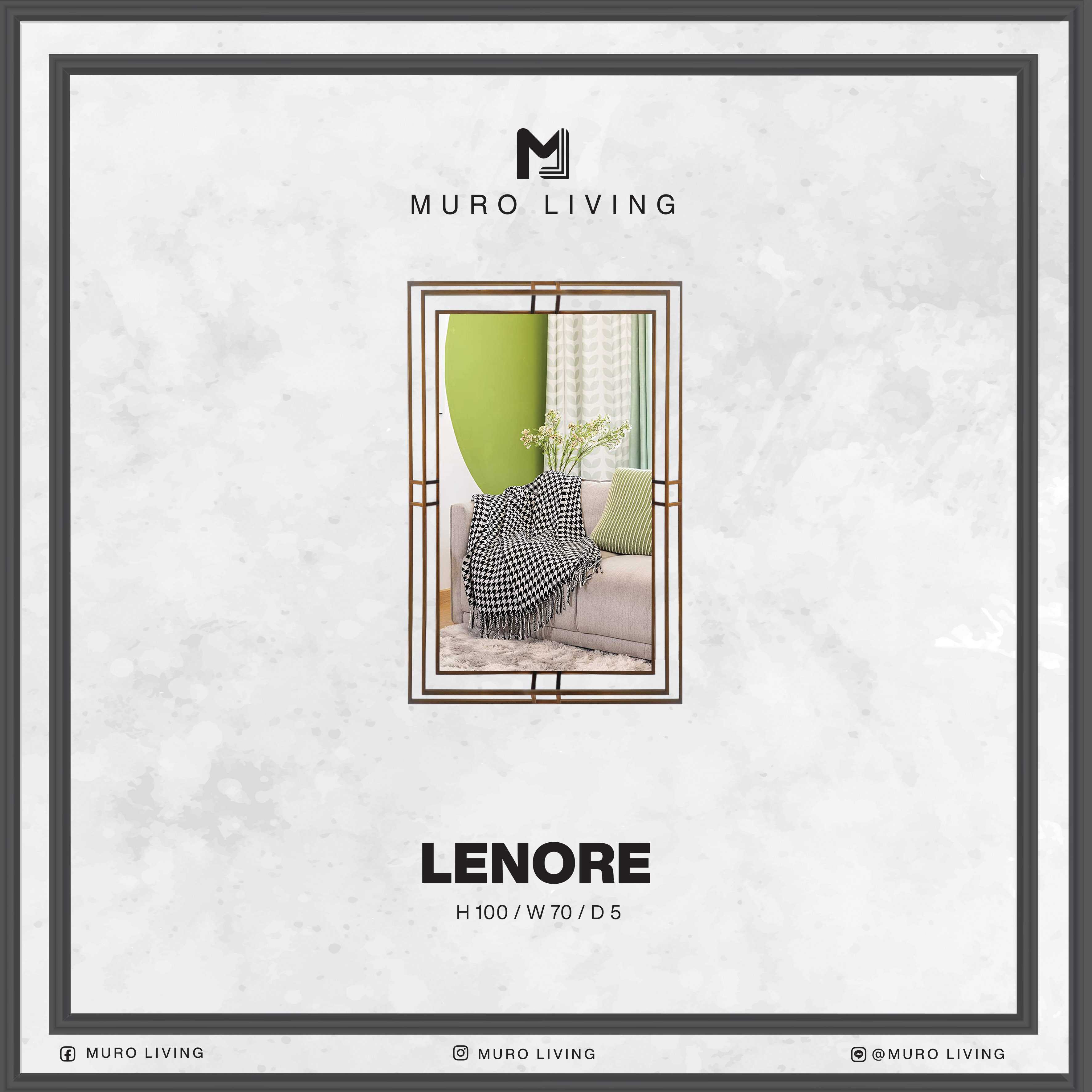 กระจกตกแต่งผนังดีไซน์ Muro Living รุ่น LENORE