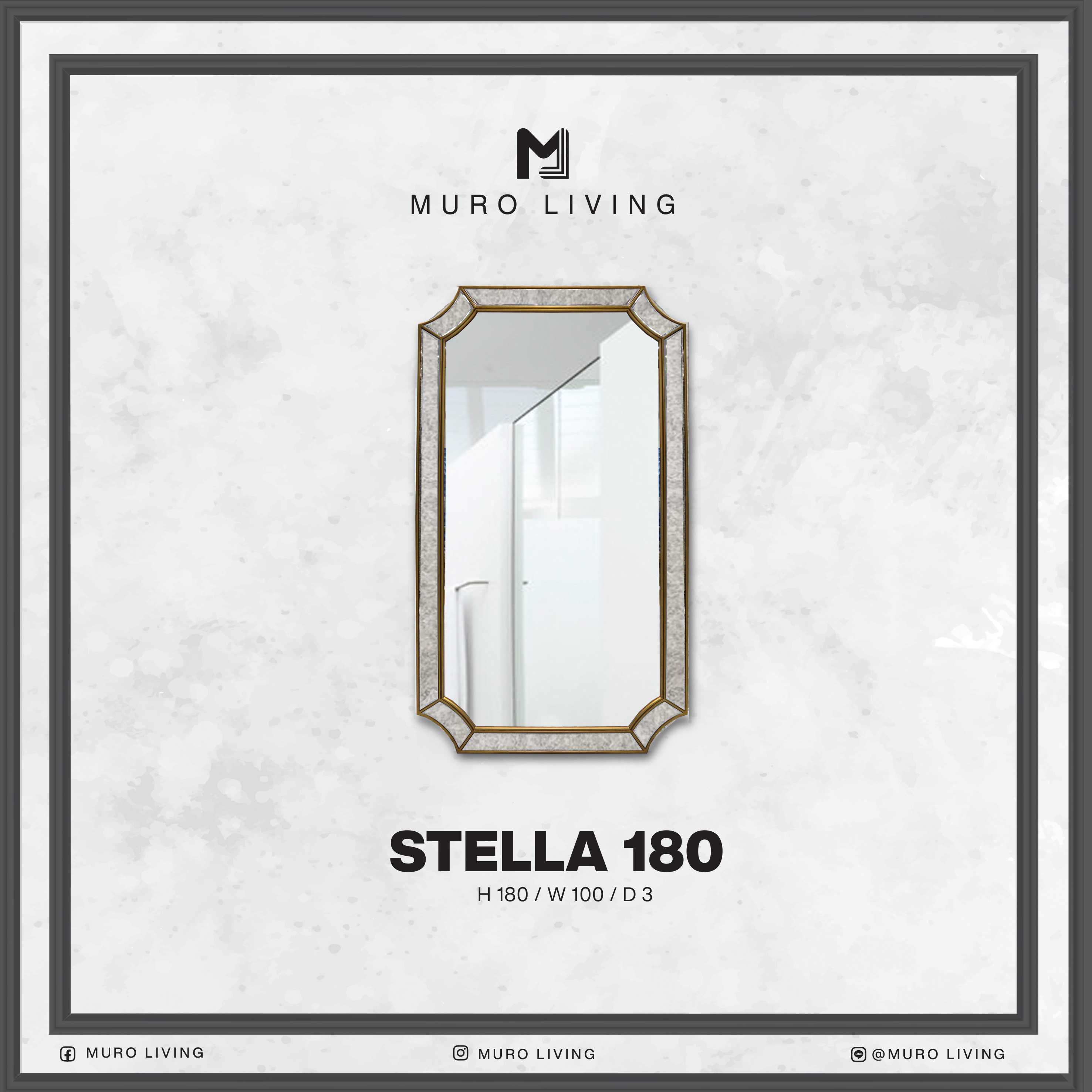 กระจกตกแต่งผนังดีไซน์ Muro Living รุ่น STELLA 180