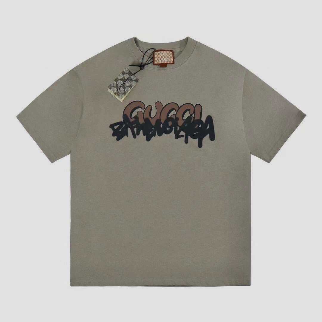 GUCCI X BALENCIAGA GRAFFITI COTTON T-SHIRT เสื้อกุชชี่  บาลองเซียก้า