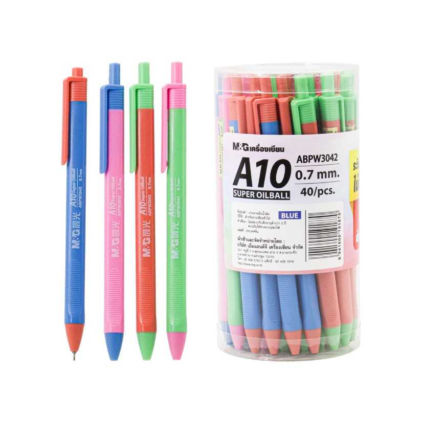 M&G ปากกา SUPER OILBALL A10 น้ำเงิน 3042A / Oil ball pen