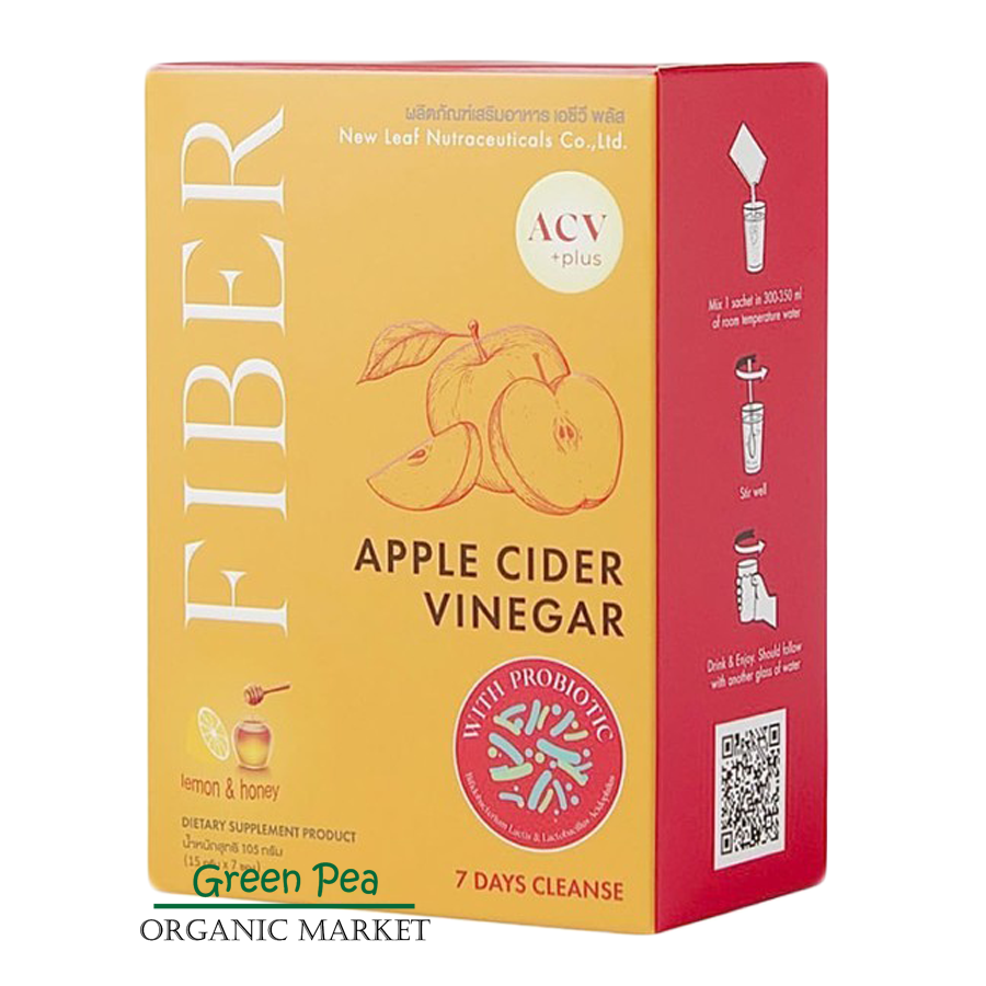 Apple Cider Vinegar (ACV) Plus Fiber ไฟเบอร์ ดีท็อกซ์ ปรับสมดุลย์ลำไส้ด้วย มีโปรไบโอติก กินไม่อ้วน