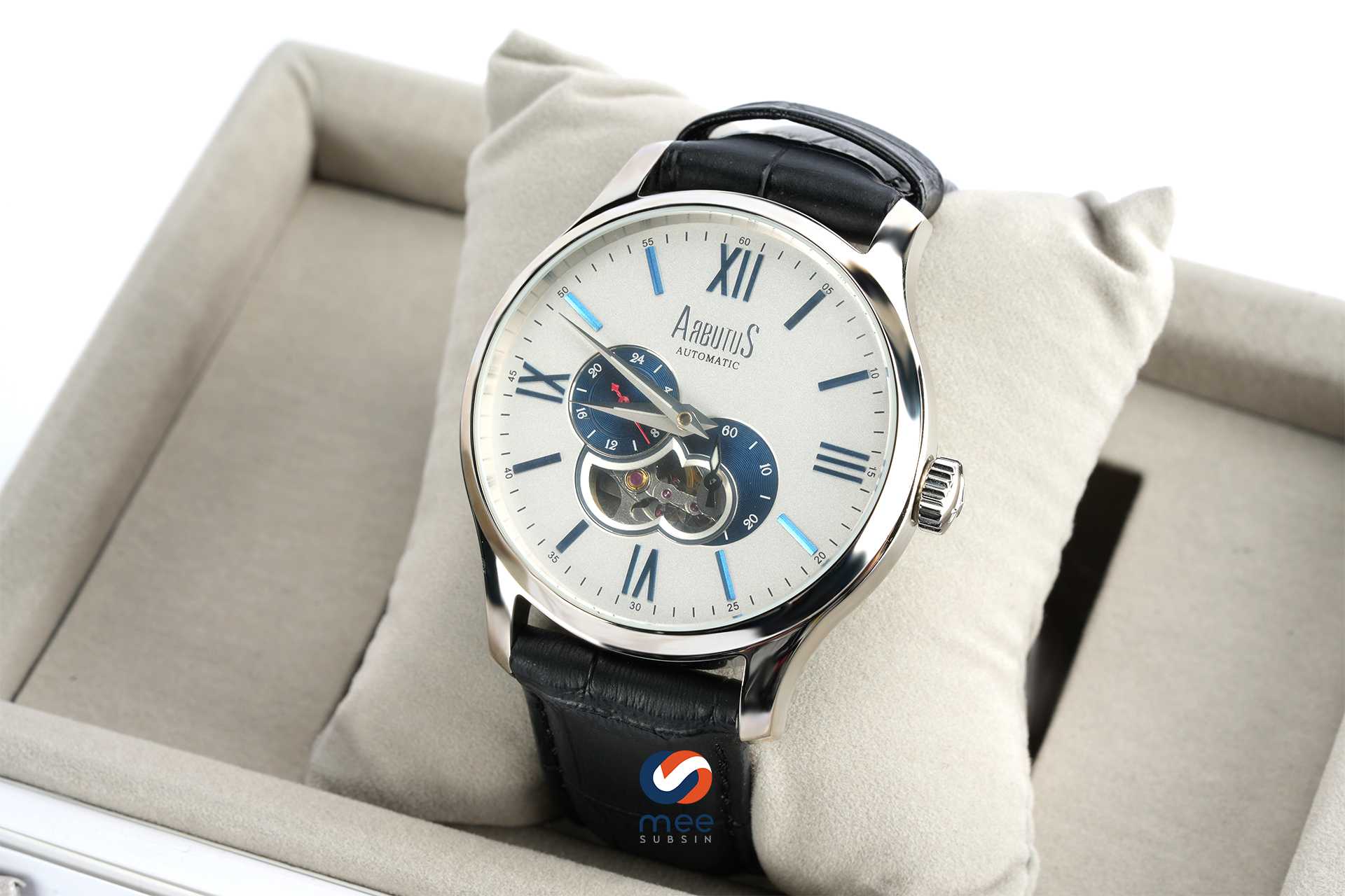 Arbutus Automatic White Dial Men's Watch [AR809SWB]