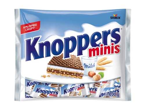 Knoppers minis crispy เวเฟอร์ชื่อดังของเยอรมัน 1 แพ็ค มี 20 ชิ้น