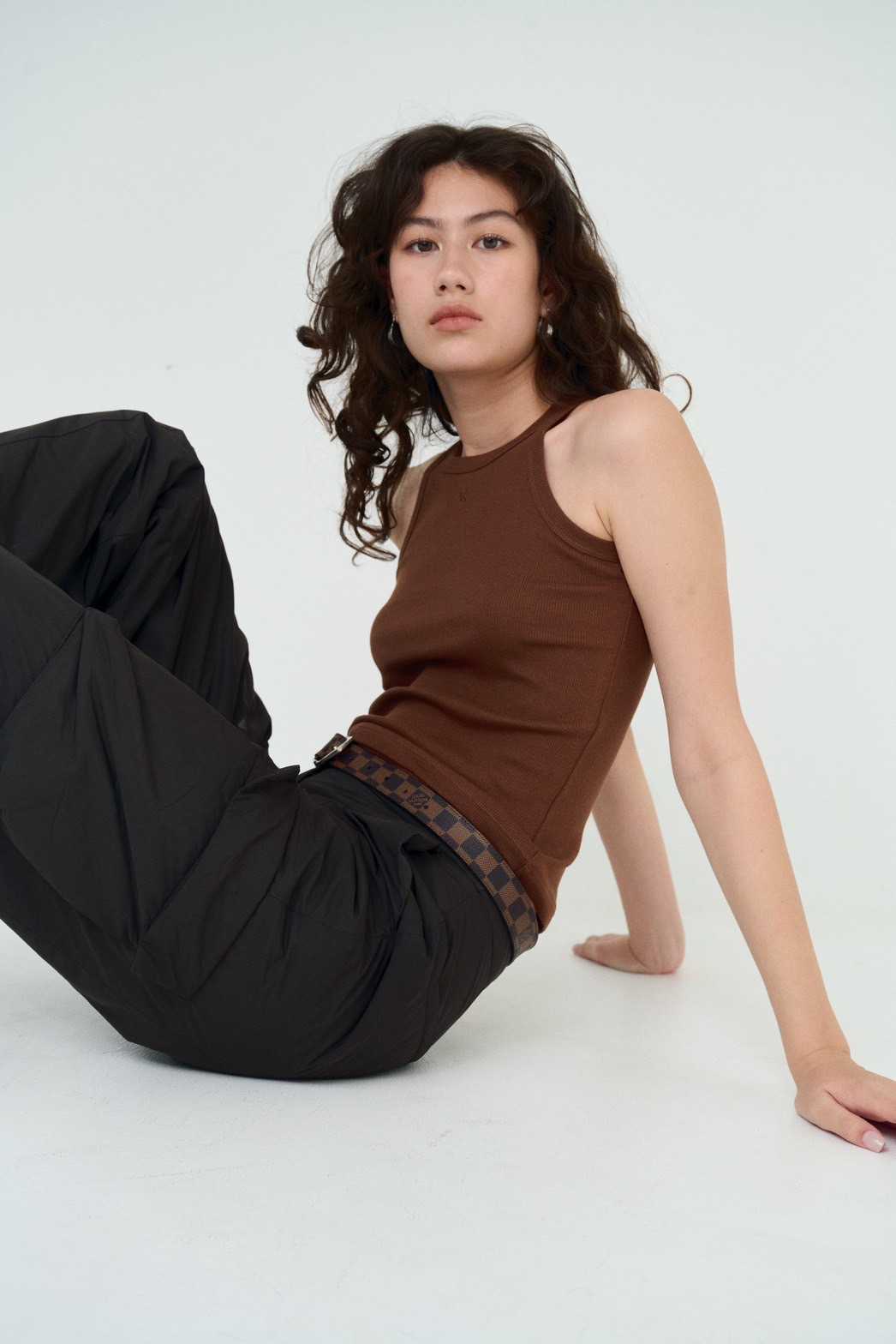 VX SKINNY TANK TOP in Walnut