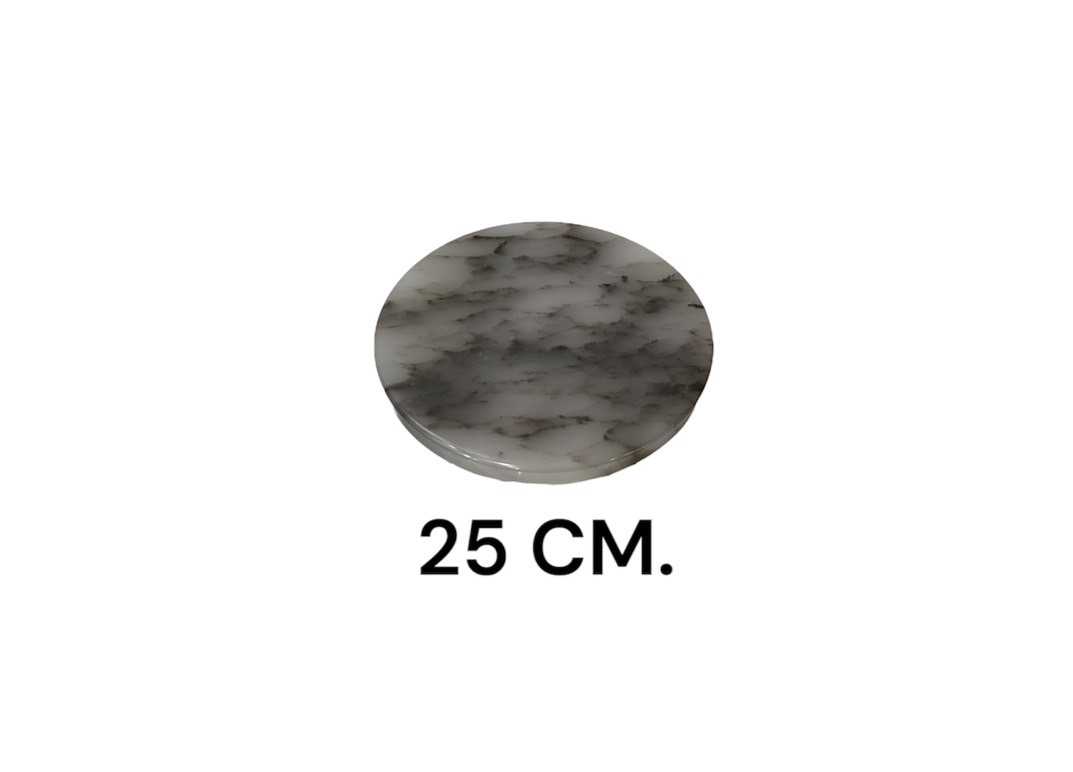 Tray round, Marble, 25 cm.