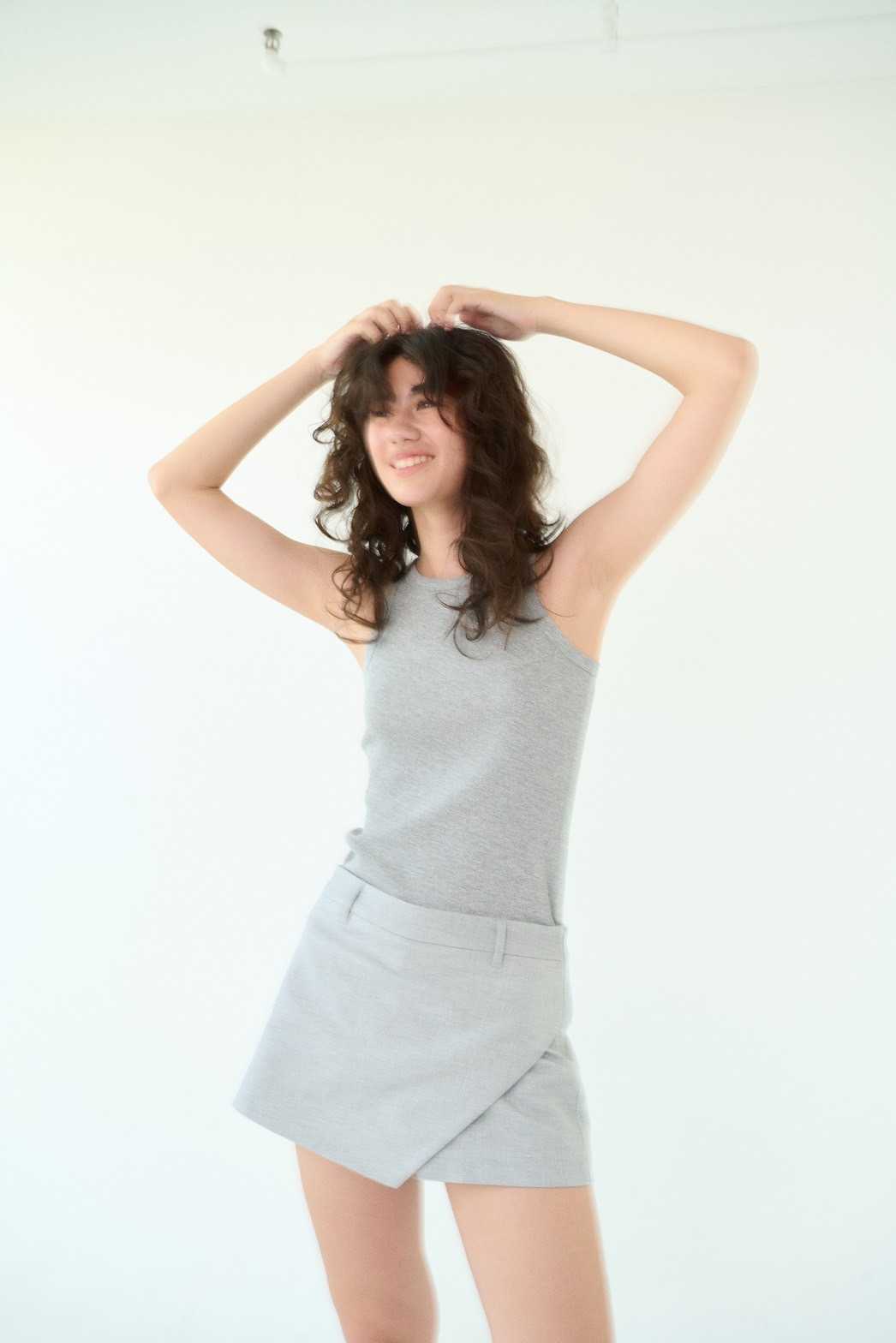 VX SKINNY TANK TOP in Grey