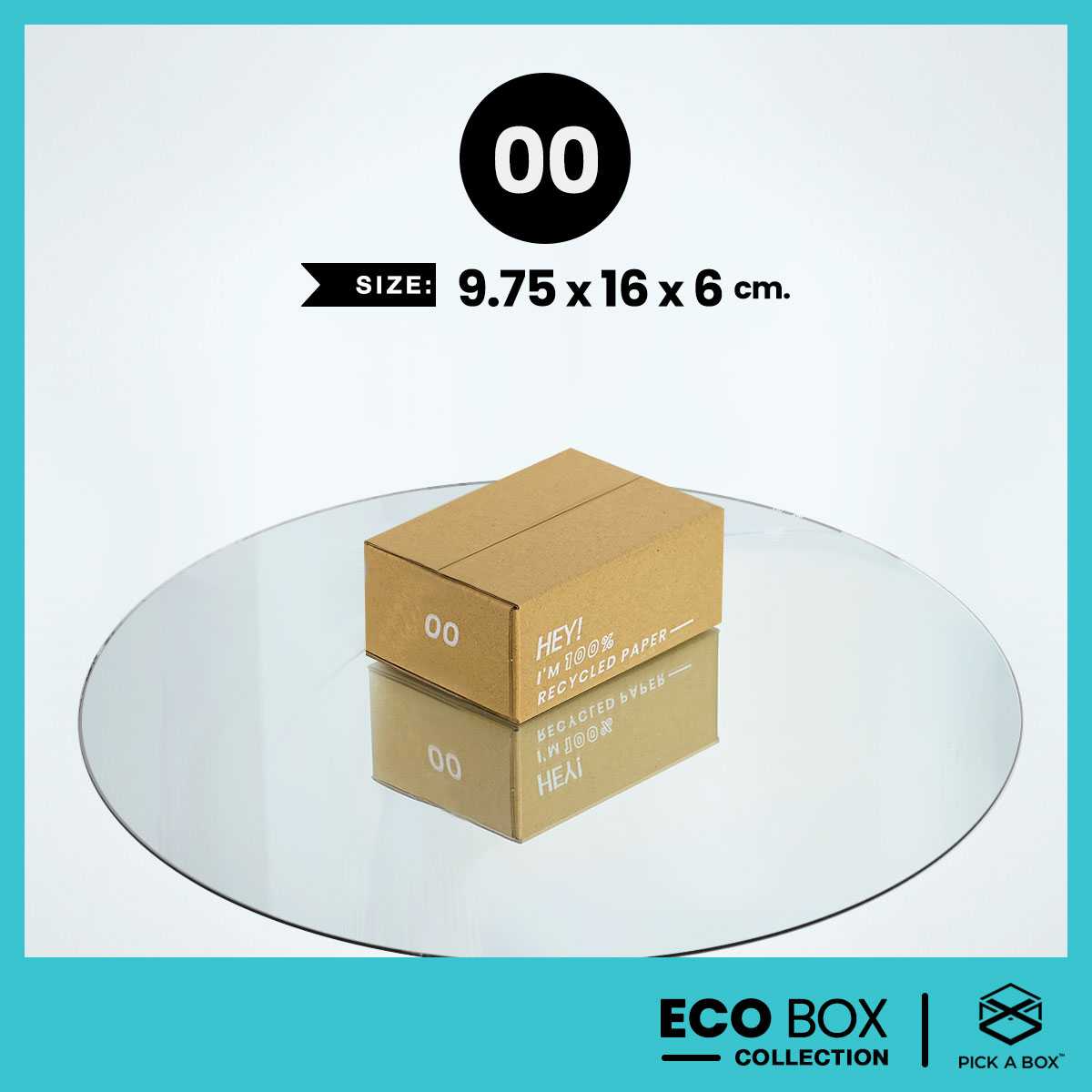 กล่อง ECO BOX (Size 00) - 20 ใบ : กล่องพัสดุรักษ์โลกผลิตจากเยื่อไม้รีไซเคิล PICK A BOX