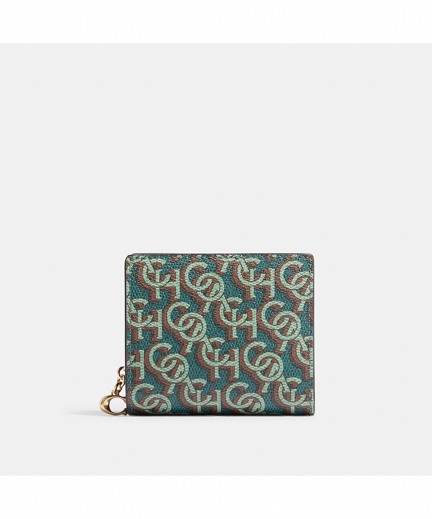 COACH SNAP WALLET WITH SIGNATURE MONOGRAM PRINT CF522 IMGRN