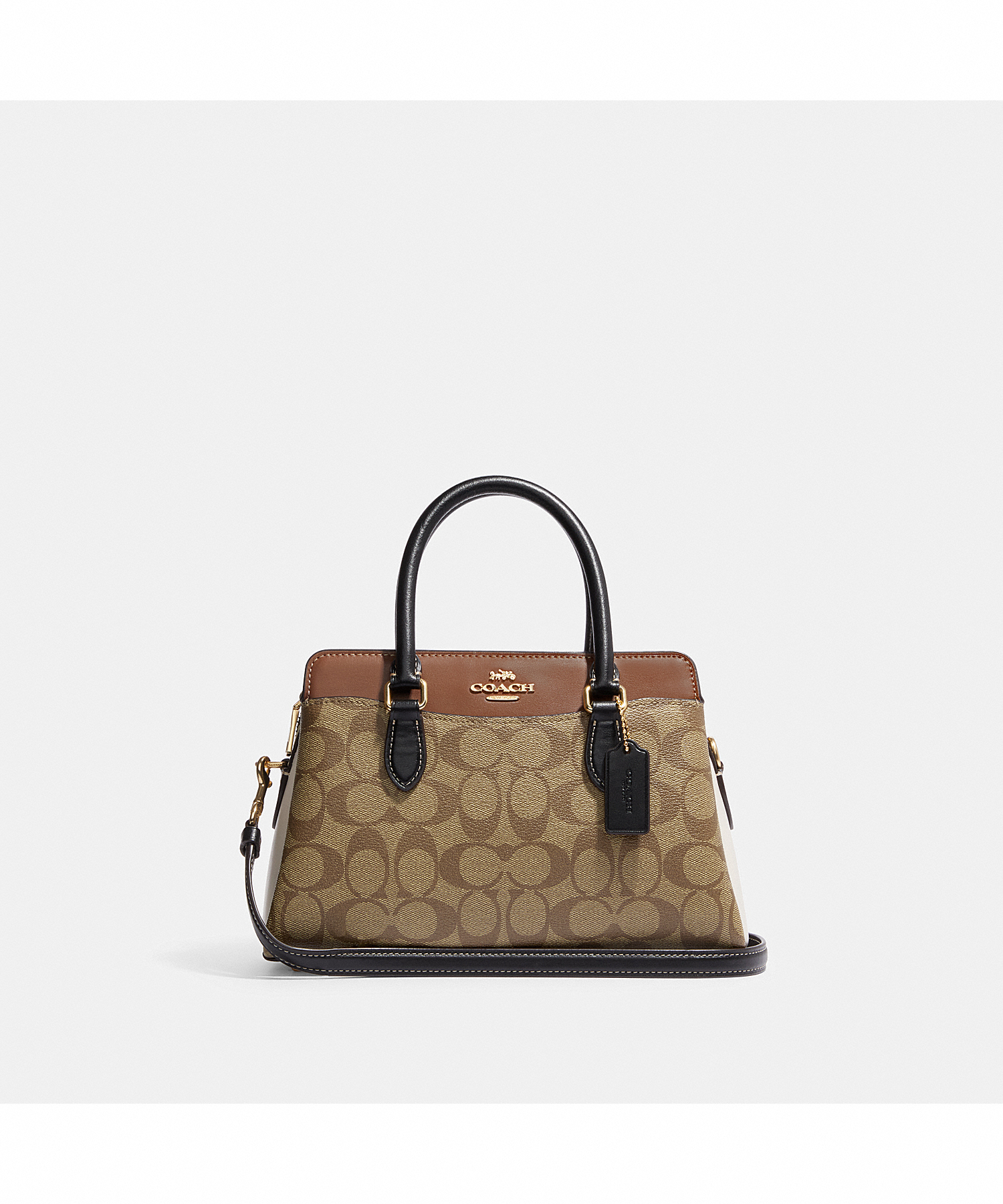 COACH MINI DARCIE CARRYALL IN COLORBLOCK SIGNATURE CANVAS CH287 IME7V