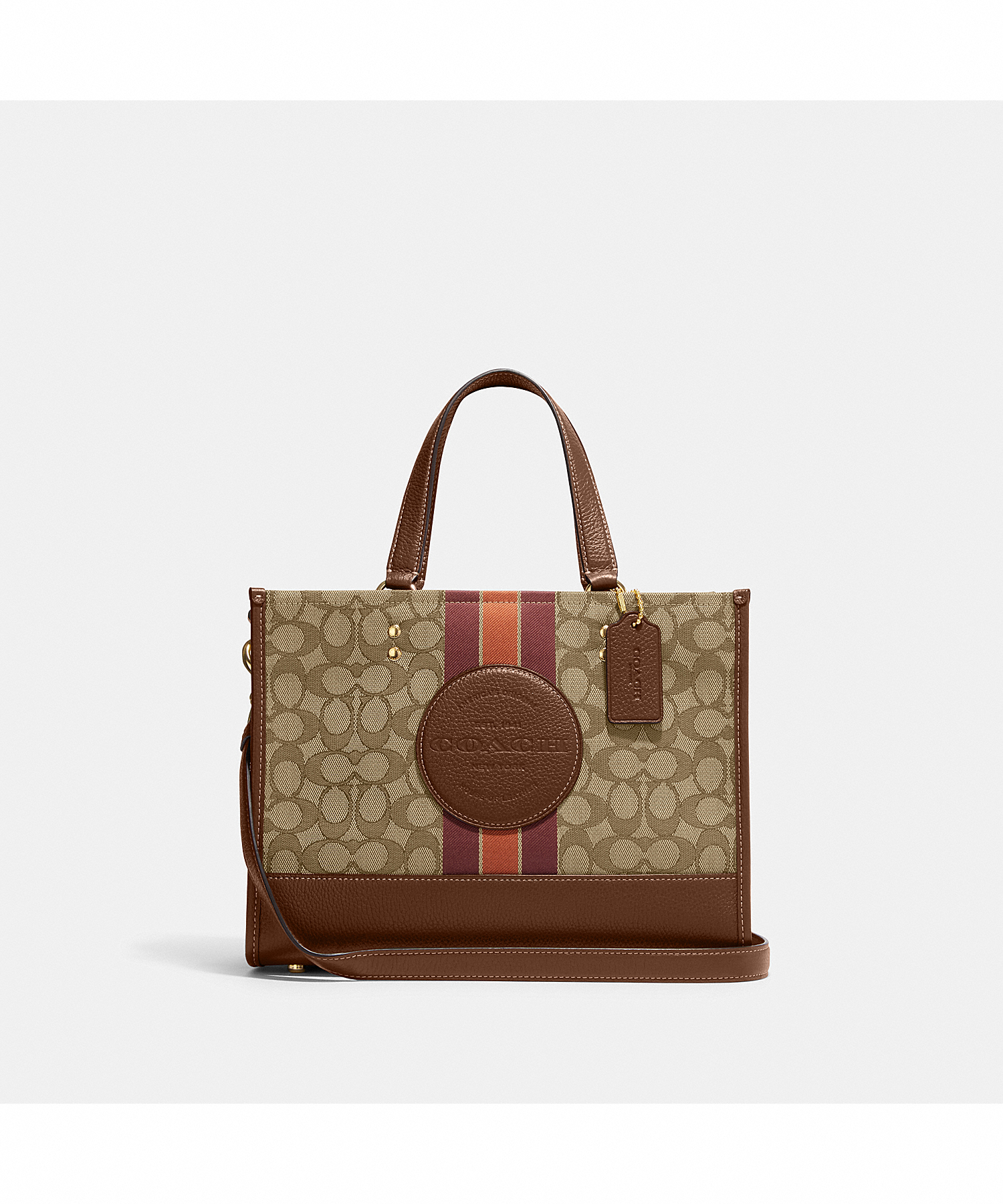 COACH DEMPSEY CARRYALL IN SIGNATURE JACQUARD WITH STRIPE AND COACH PATCH C8448 IMVGB