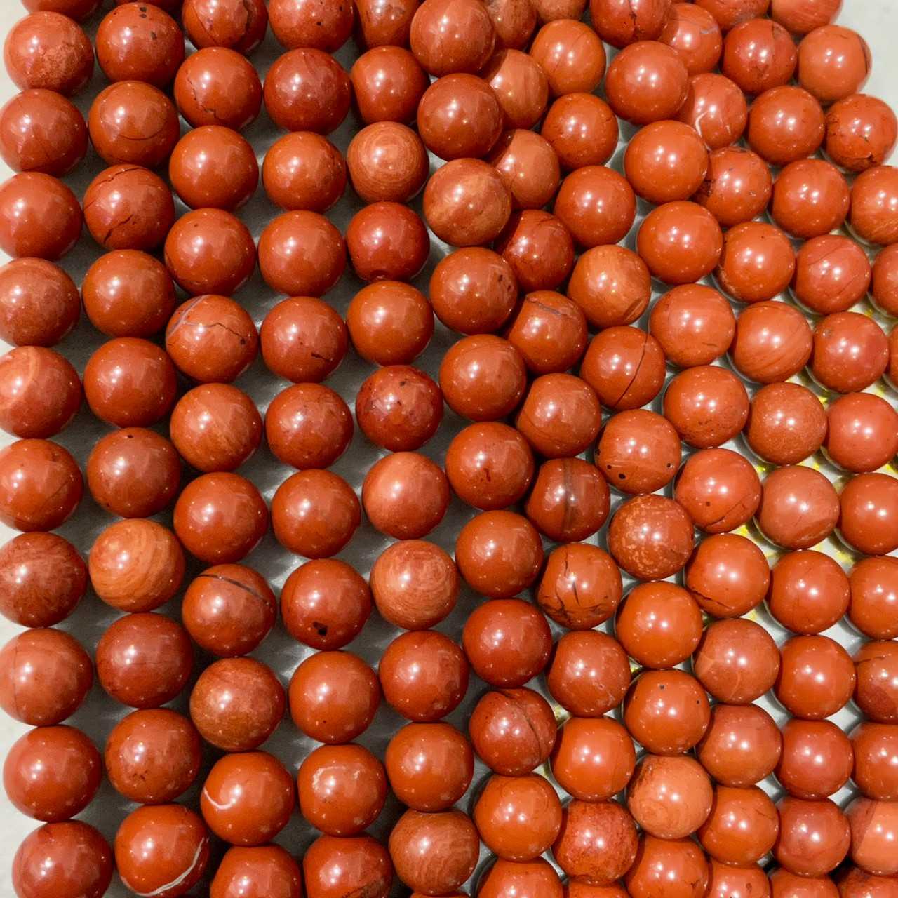 เรด แจสเปอร์ (Red Jasper) เกรด A ทรงกลม