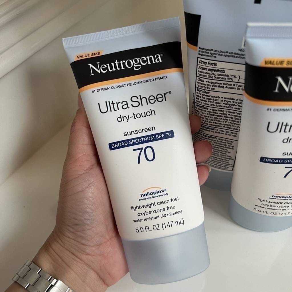 ครีมกันแดด NEUTROGENA: SPF 70+ ULTRA SHEER DRY-TOUCH SUNSCREEN 147 ml