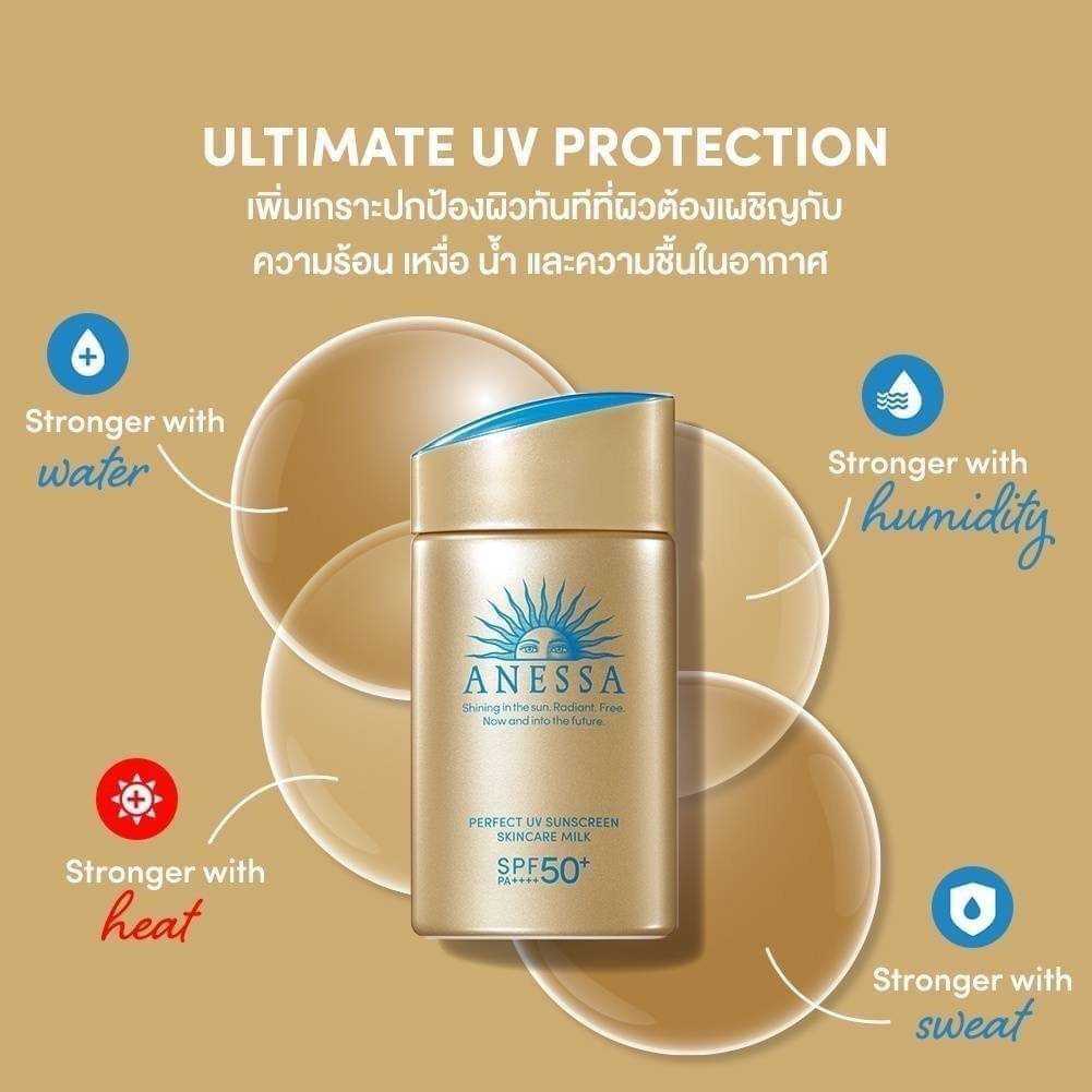 ครีมกันแดด ANESSA Perfect UV Sunscreen Skincare Milk SPF50+ PA++++ 