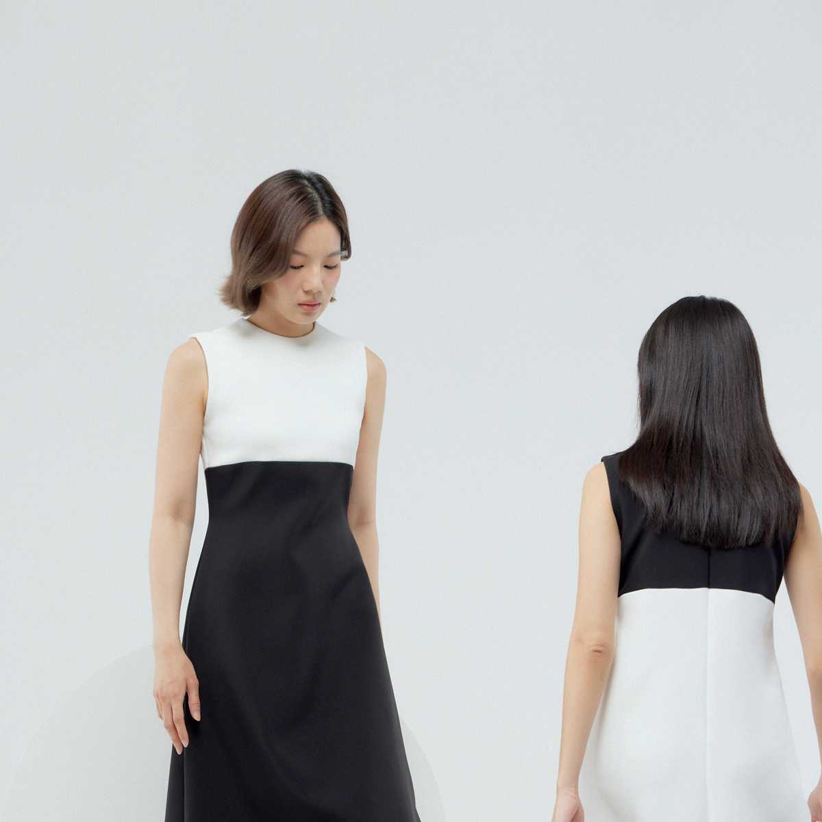 RUBBER BLOCK DRESS - 2 COLORS